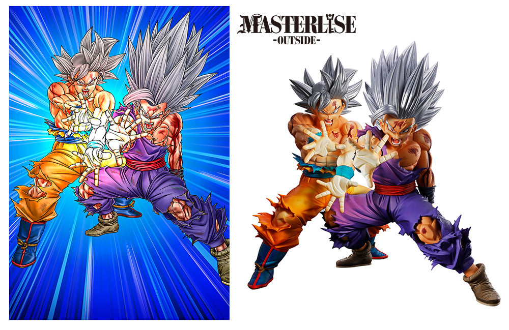Dragon Ball Super 10th Anniversary Son Goku Ultra Instinct & Son Gohan Beast MASTERLISE OUTSIDE Figure