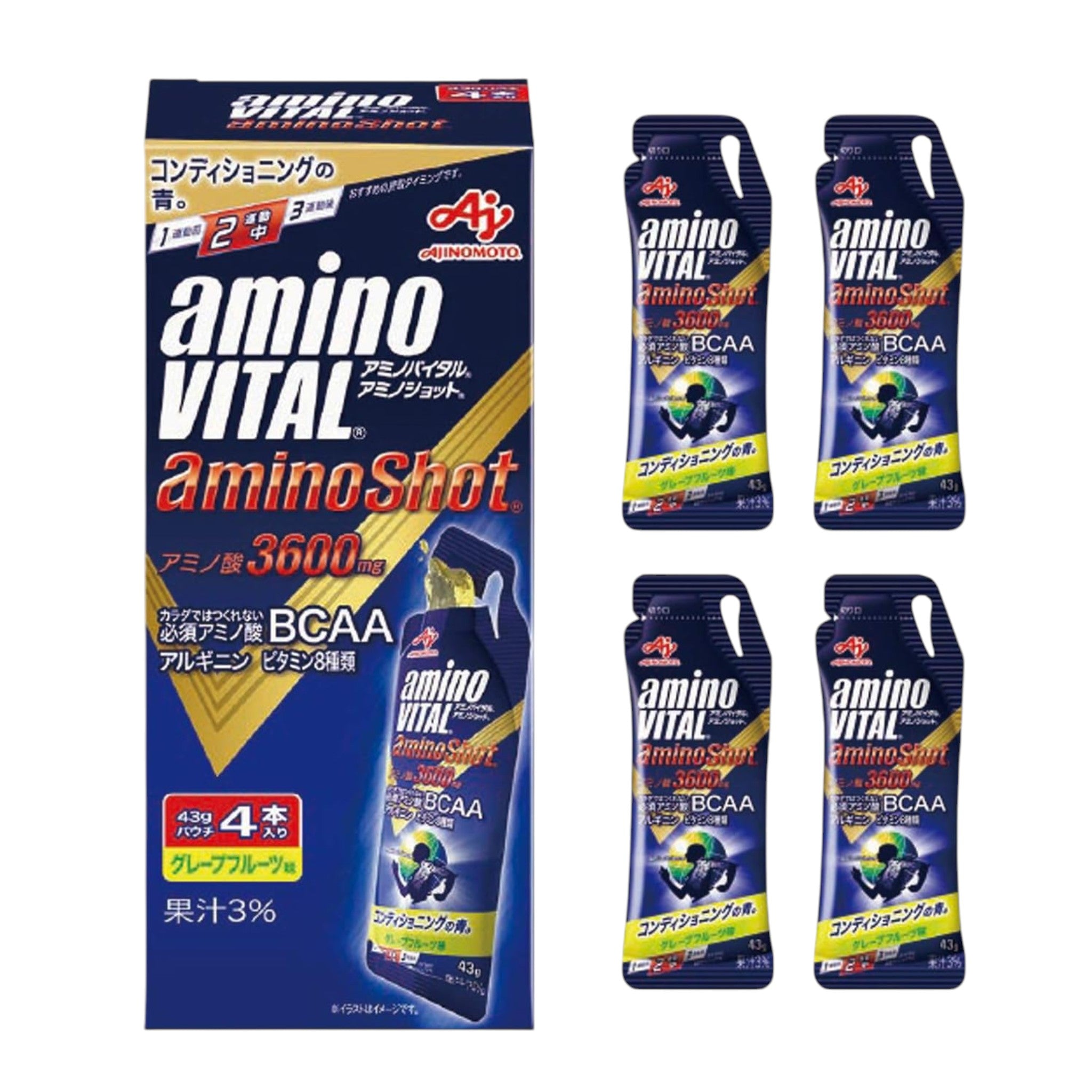 Amino Vital Amino Shot BCAA Recovery 43g 4 Pack