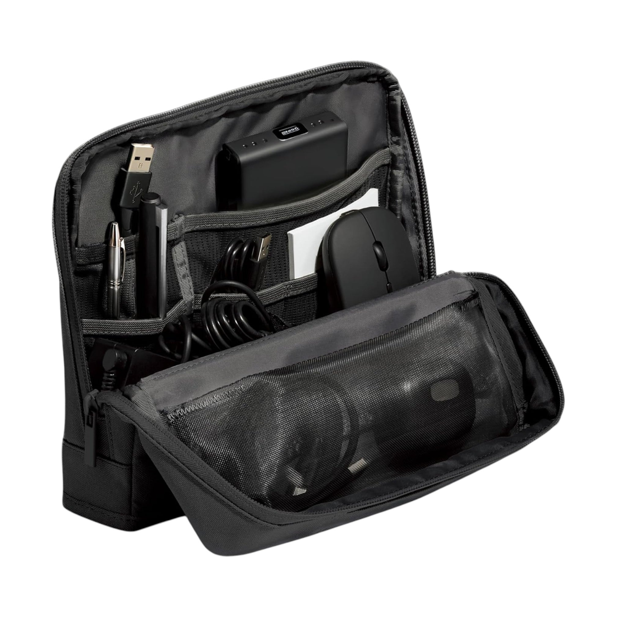 Kokuyo HAKOBIZ Stand Tool Pouch Black AMBG-SP100D