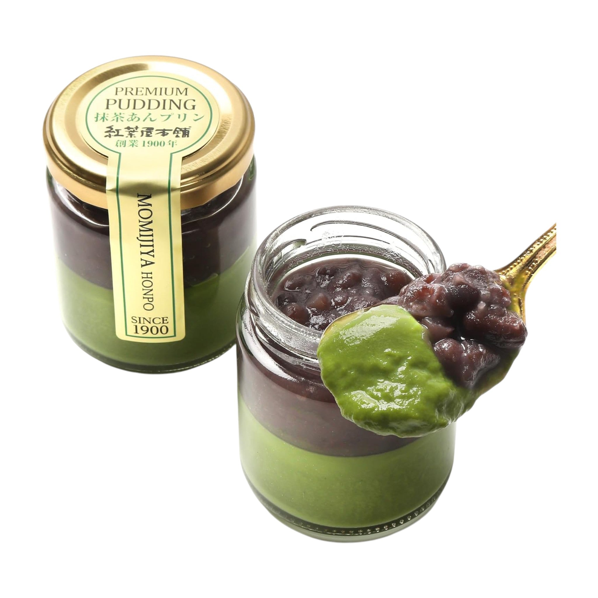Premium Matcha Red Bean Pudding (6 Pieces)
