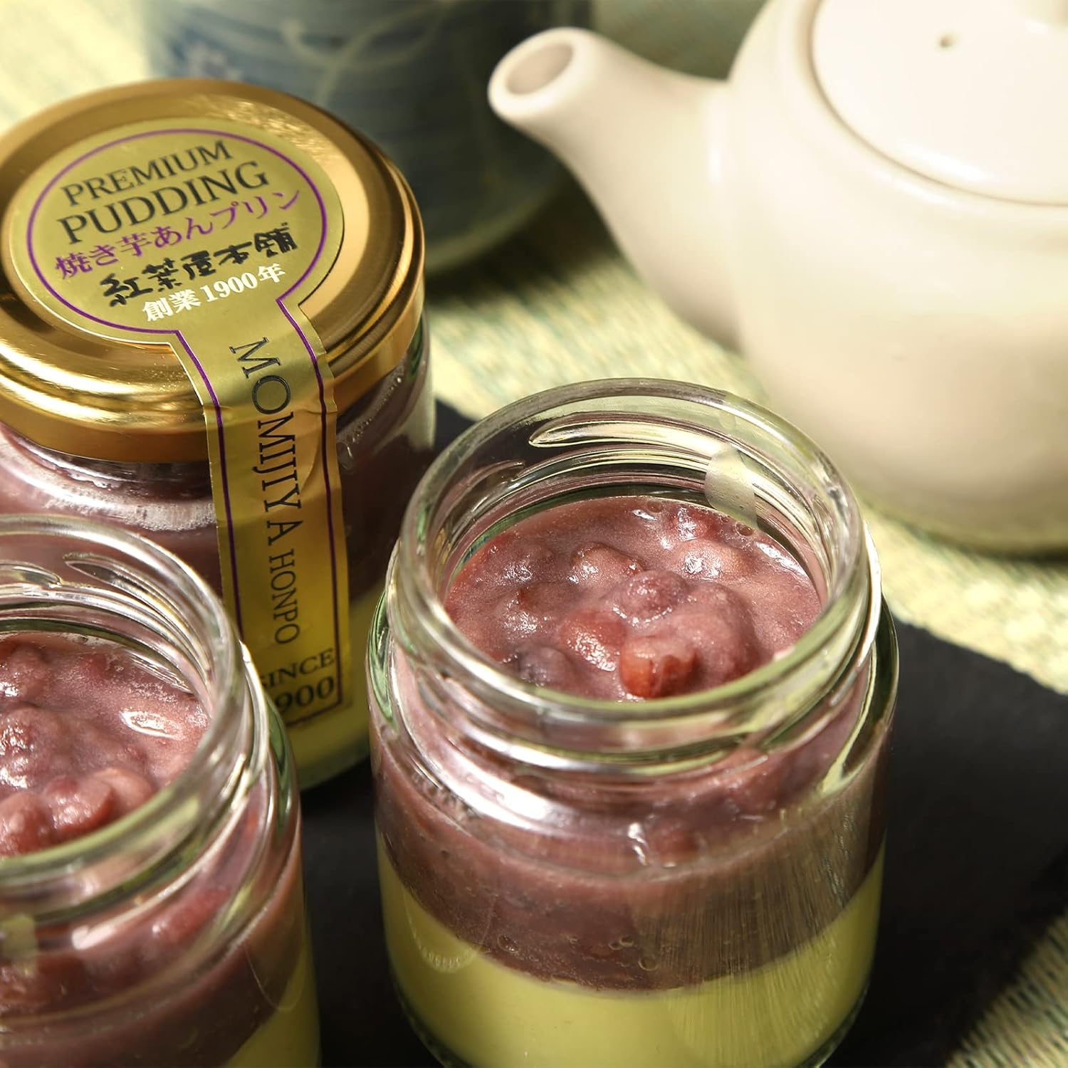 Premium Sweet Potato Red Bean Pudding (6 Pieces)