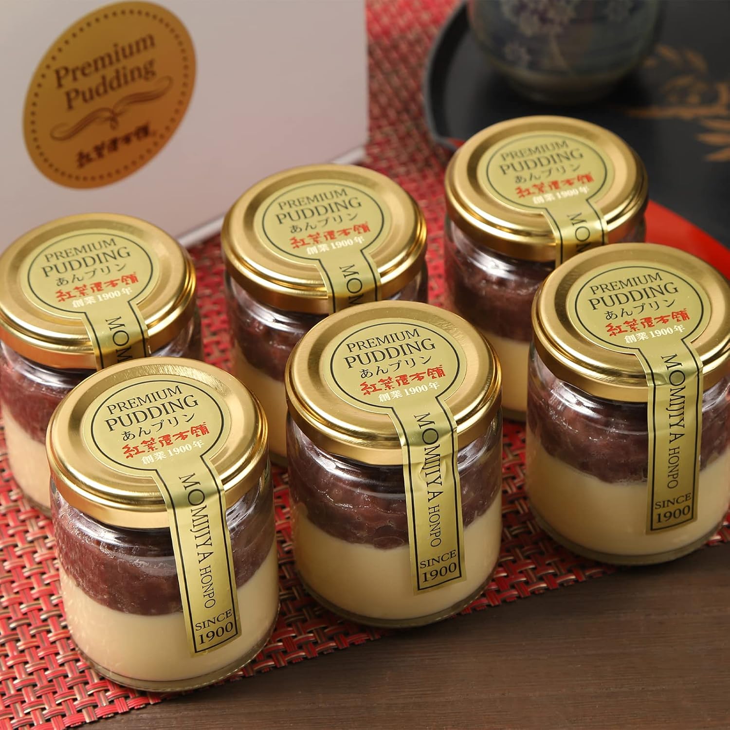 Premium Sweet Red Bean Pudding (6 Pieces)