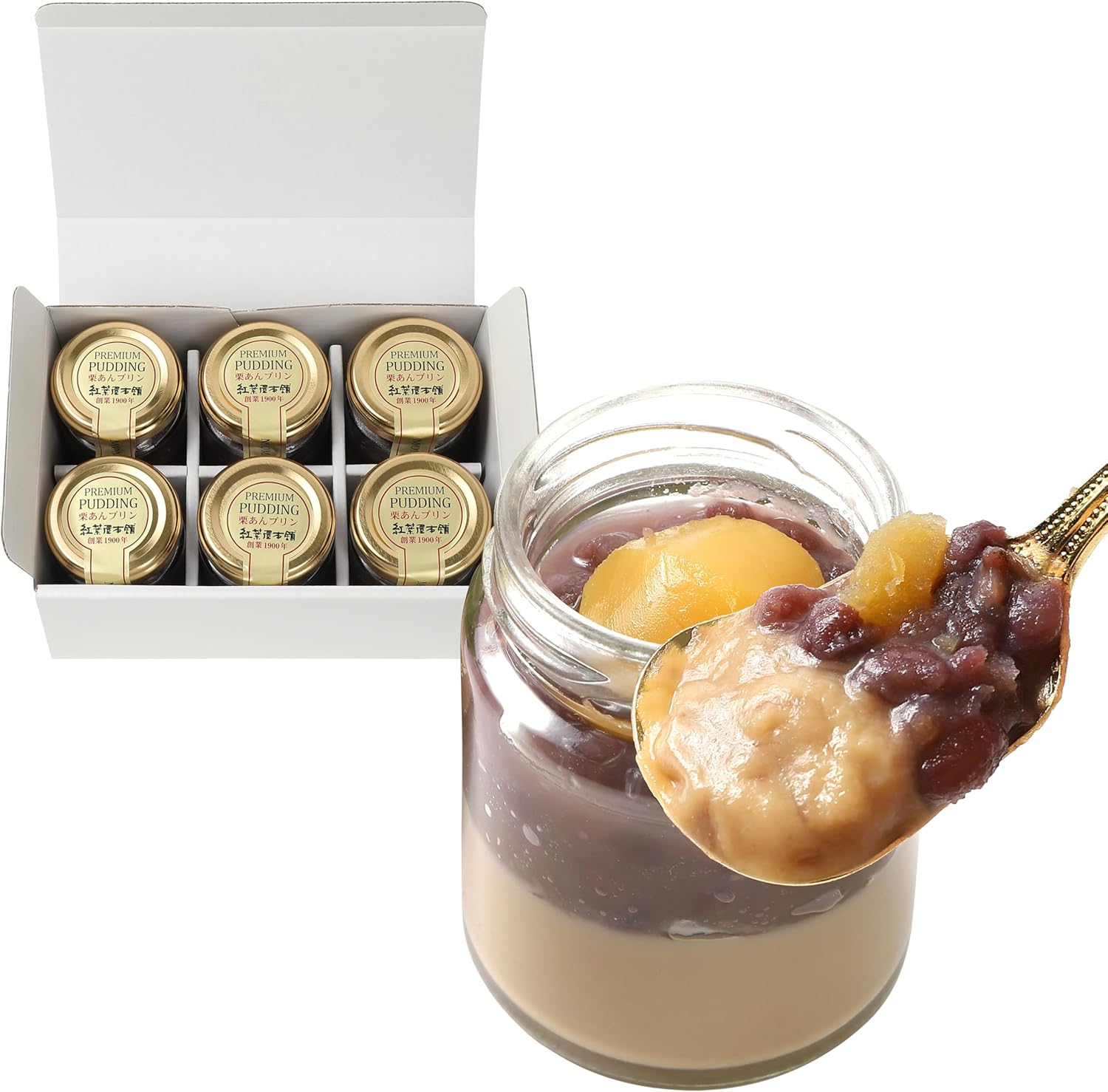 Premium Chestnut Red Bean Pudding (6 Pieces)
