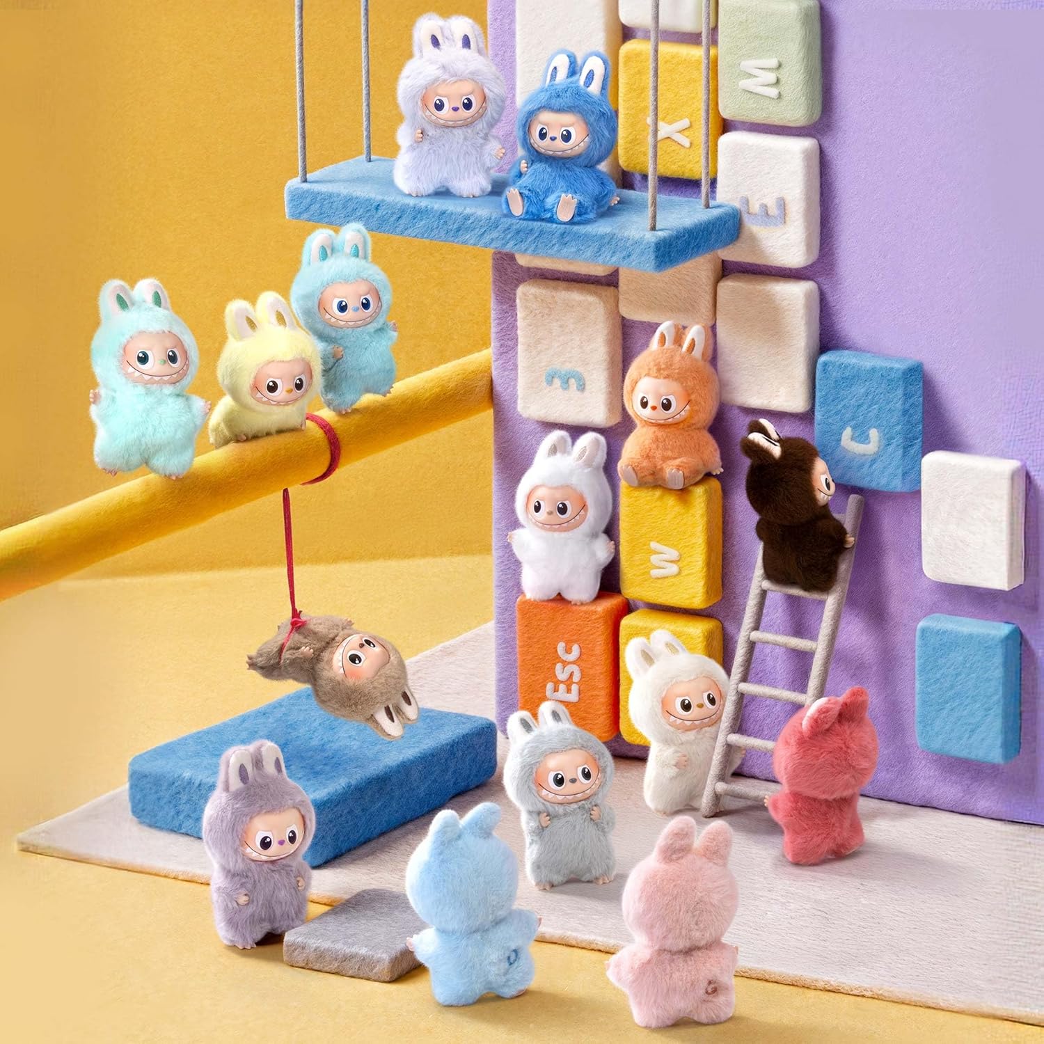 POP MART Labubu Die Monster PIN für Liebe Vinyl Plüsch Anhänger Blind Box Einzelbox