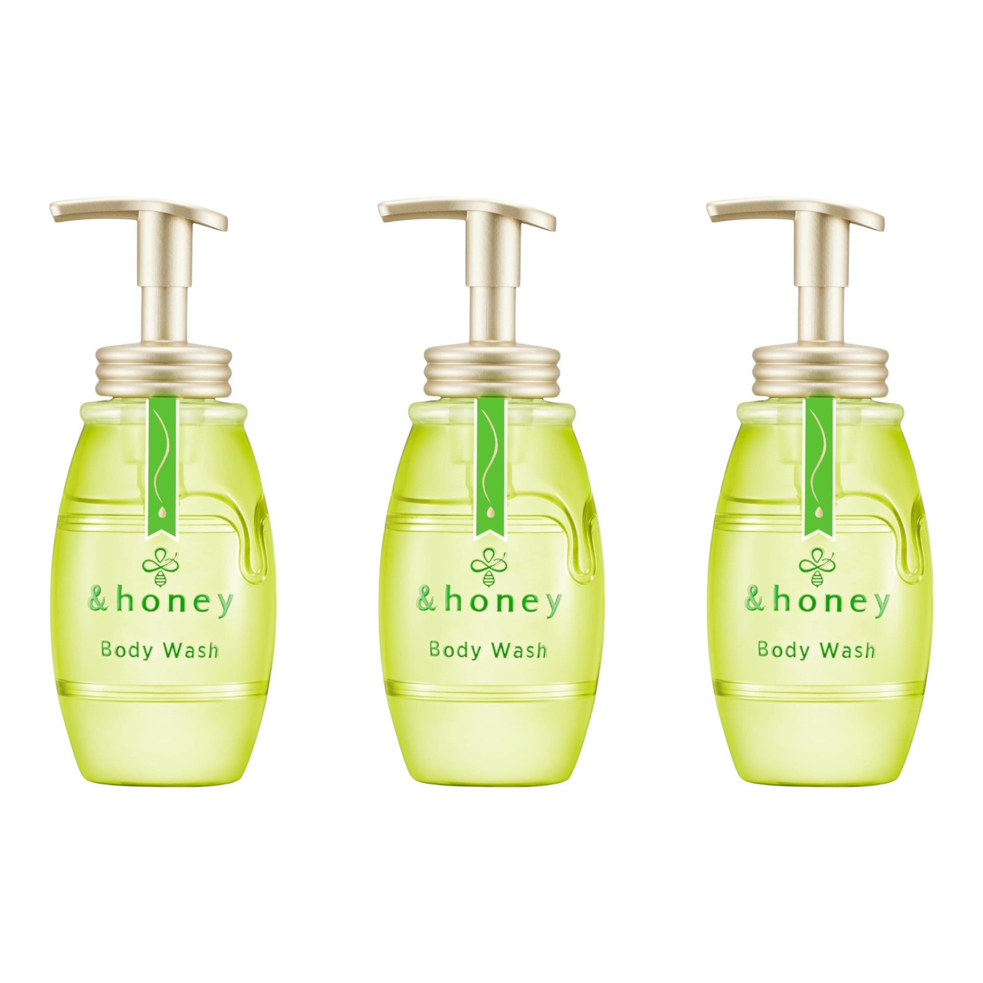 &honey Pure Moist Foaming Body Wash – Chardonnay 16.9 fl oz (500mL) ×3