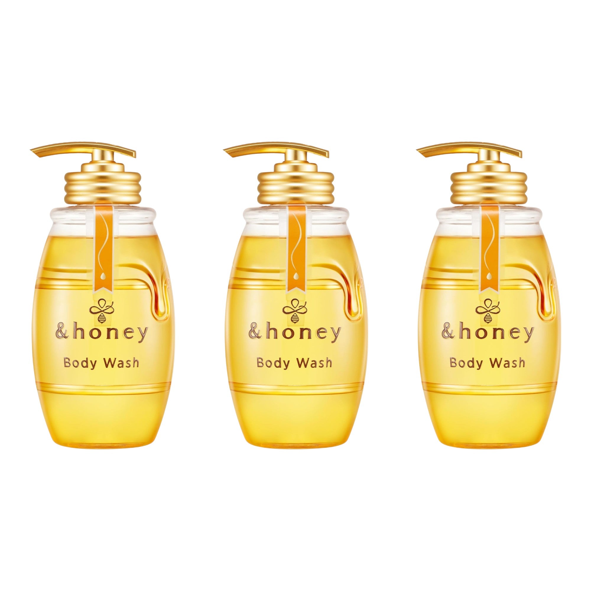 &honey Deep Moist Gel Body Wash 16.9 fl oz (500mL) ×3
