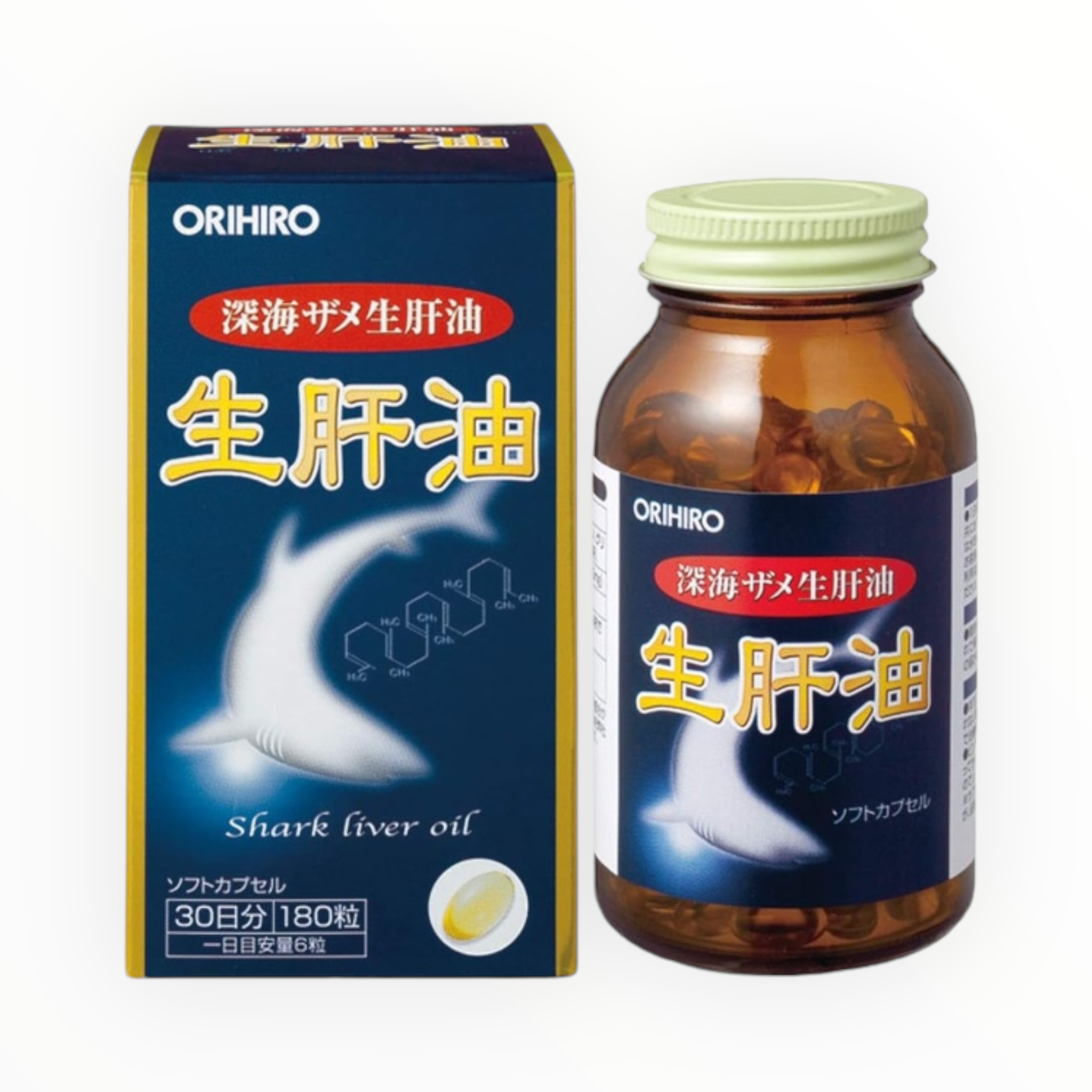 ORIHIRO New Raw Liver Oil 180 Capsules