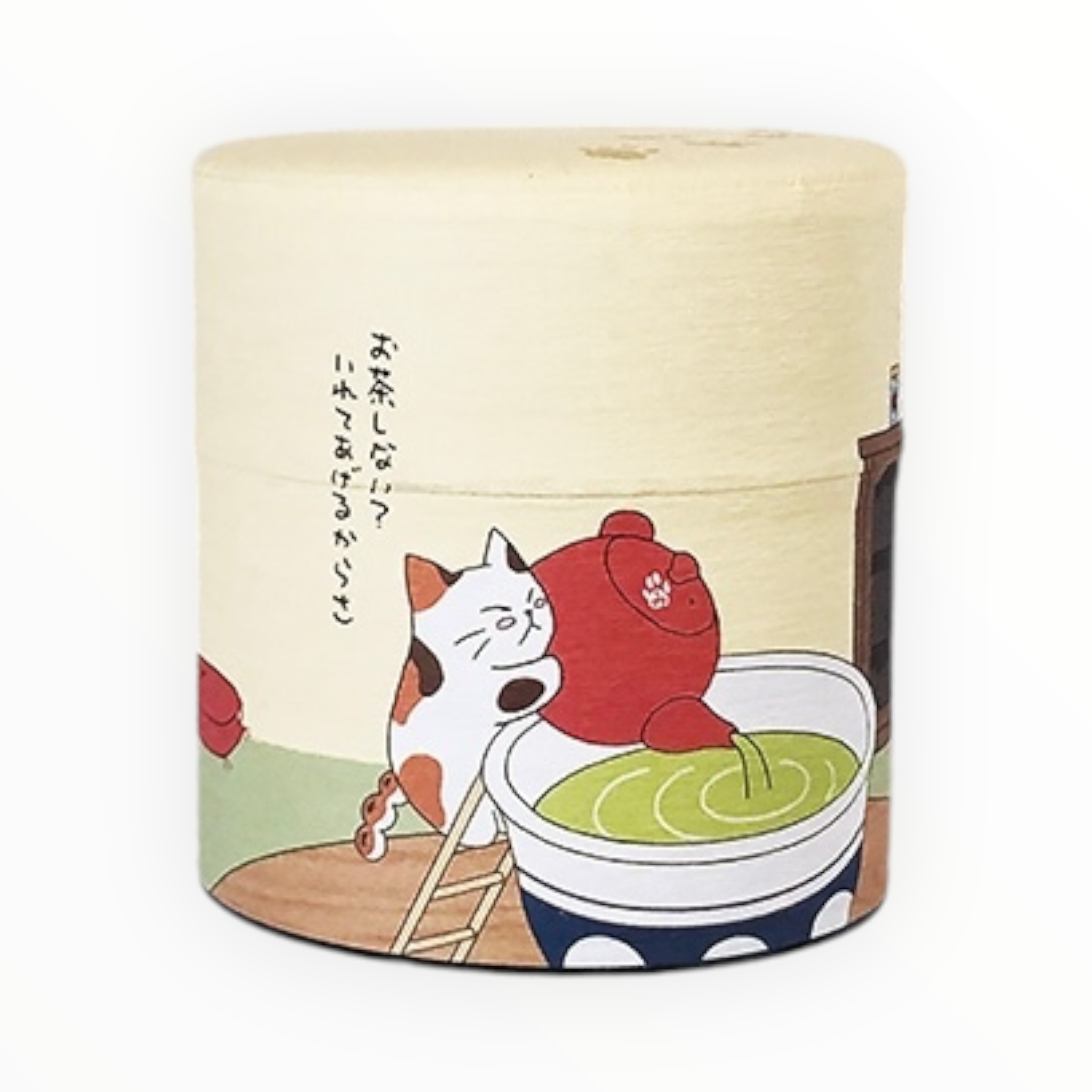 SAIJOEN Kuki Hojicha 30g in Washi Can (Mitarashi-chan Can โShall We Have Tea?โ) - Clear Carton (Loose Leaf)