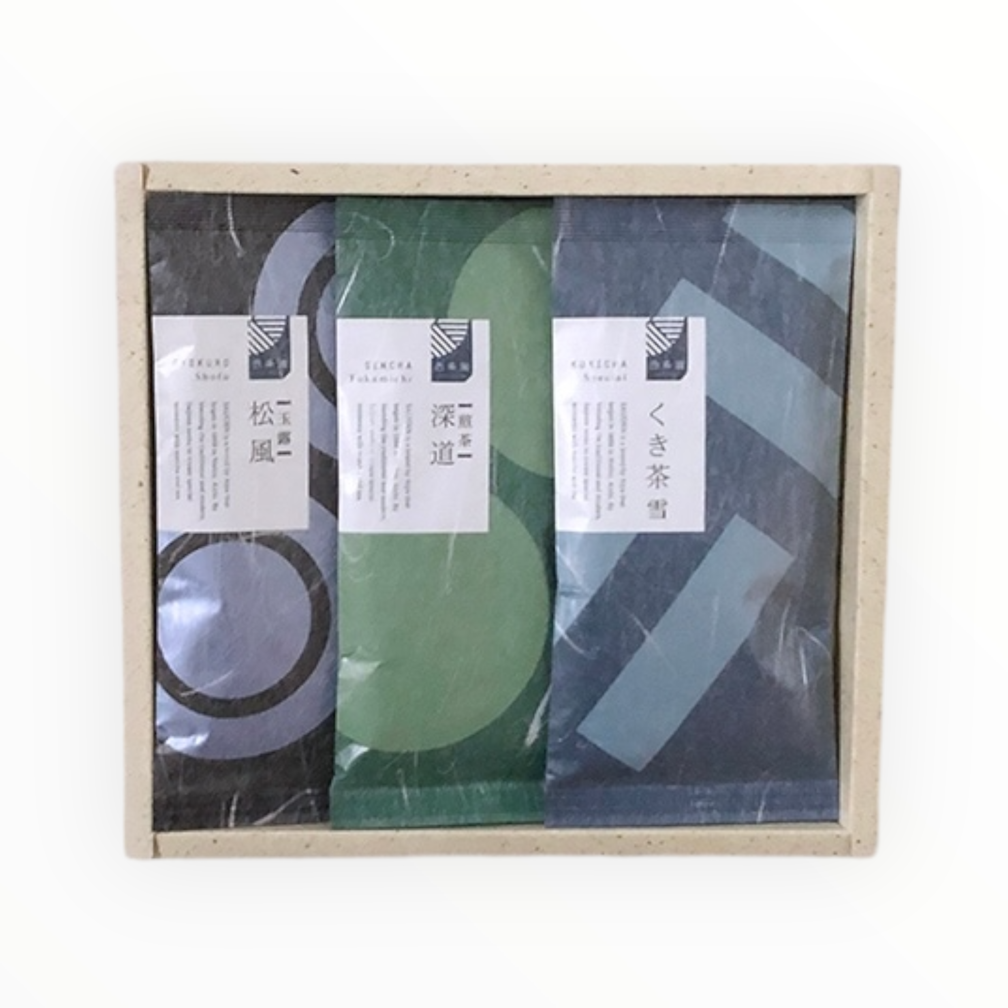 SAIJOEN Gyokuro Matsukaze (100g Bag), Sencha Fukamichi (100g Bag), Kuki Tea Yuki (100g Bag) Set โA-106โ