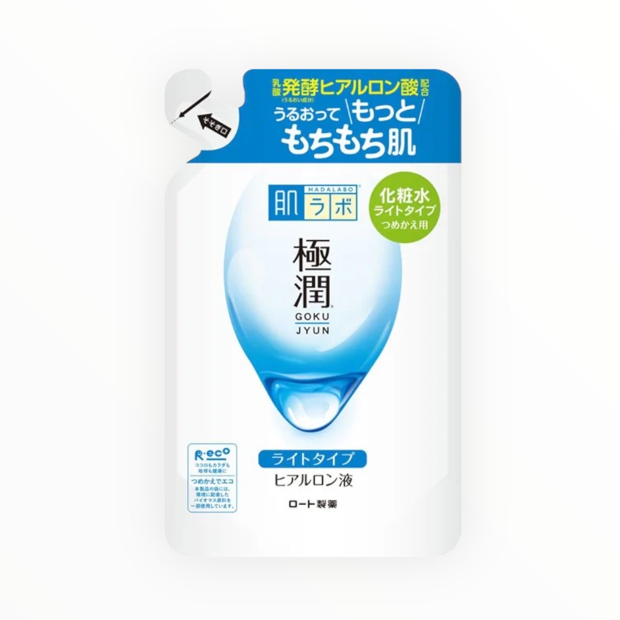 Rohto Hada Labo Gokujyun Hyaluronic Acid Lotion Light Type Refill 5.75 fl oz (170ml) โ Choose 1 to 6 Packs