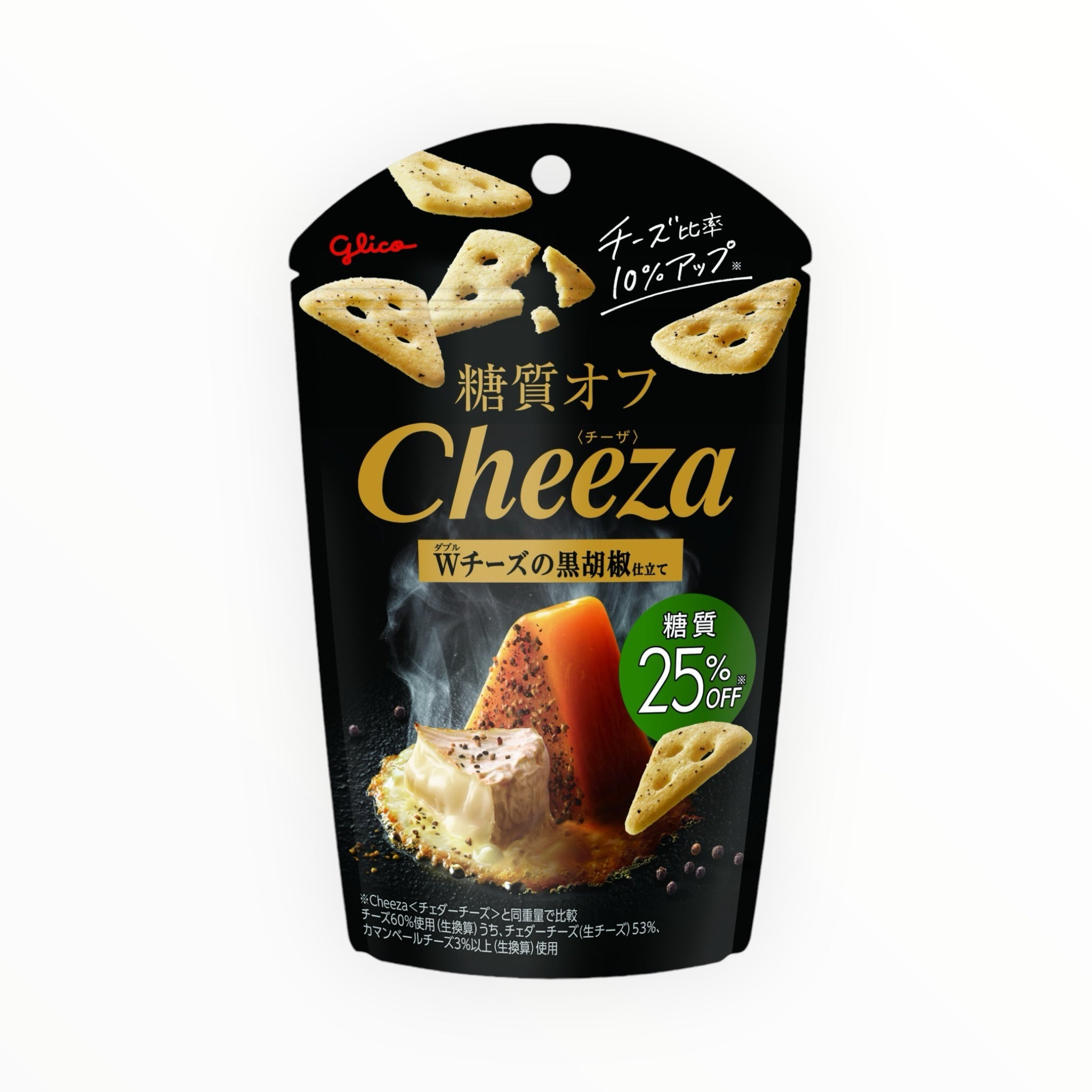 Glico Cheeza Double Cheese & Black Pepper – Low Carb (Pack of 10)