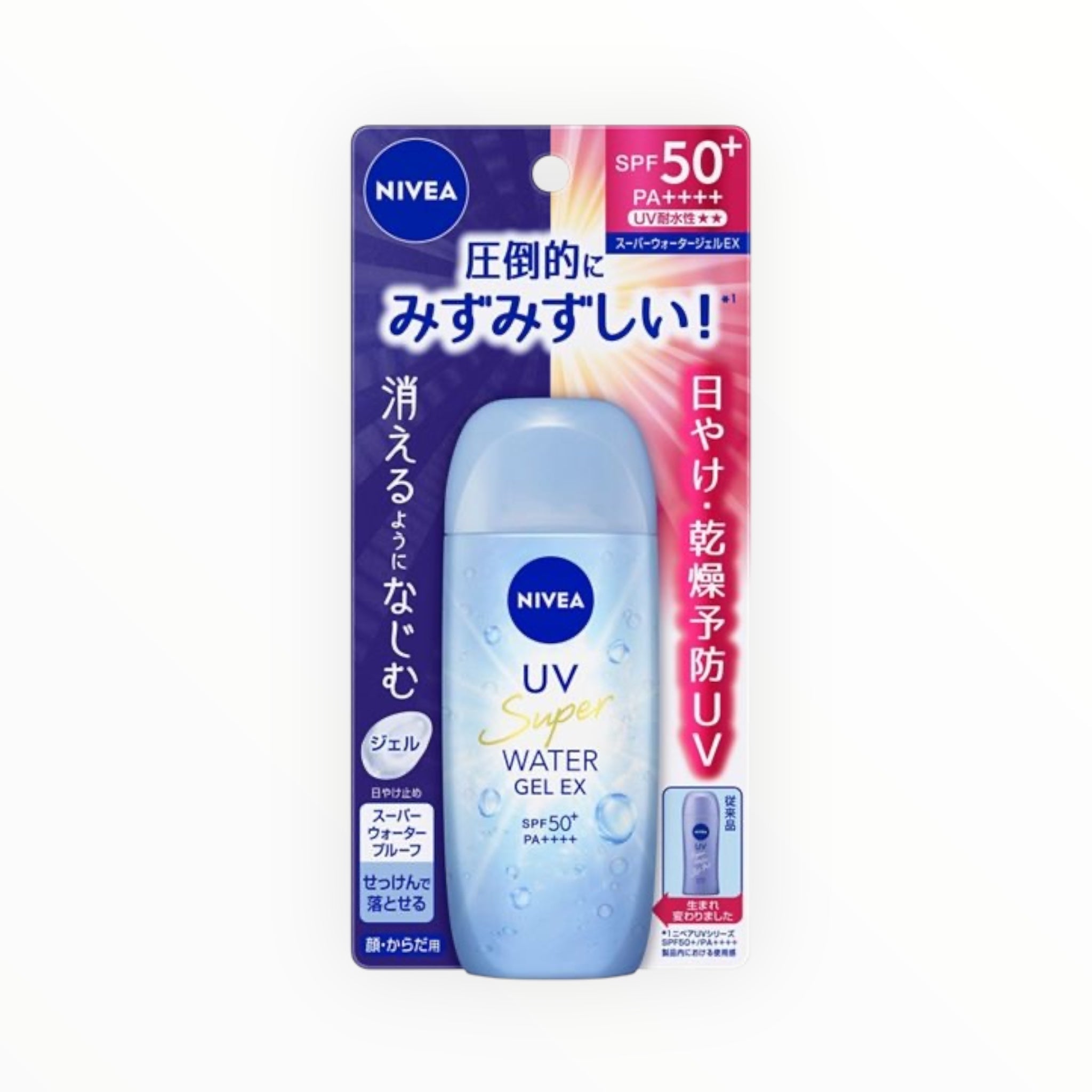 NIVEA UV Water Gel EX Sunscreen SPF50+ PA++++ 80g (1–6 Bottles)