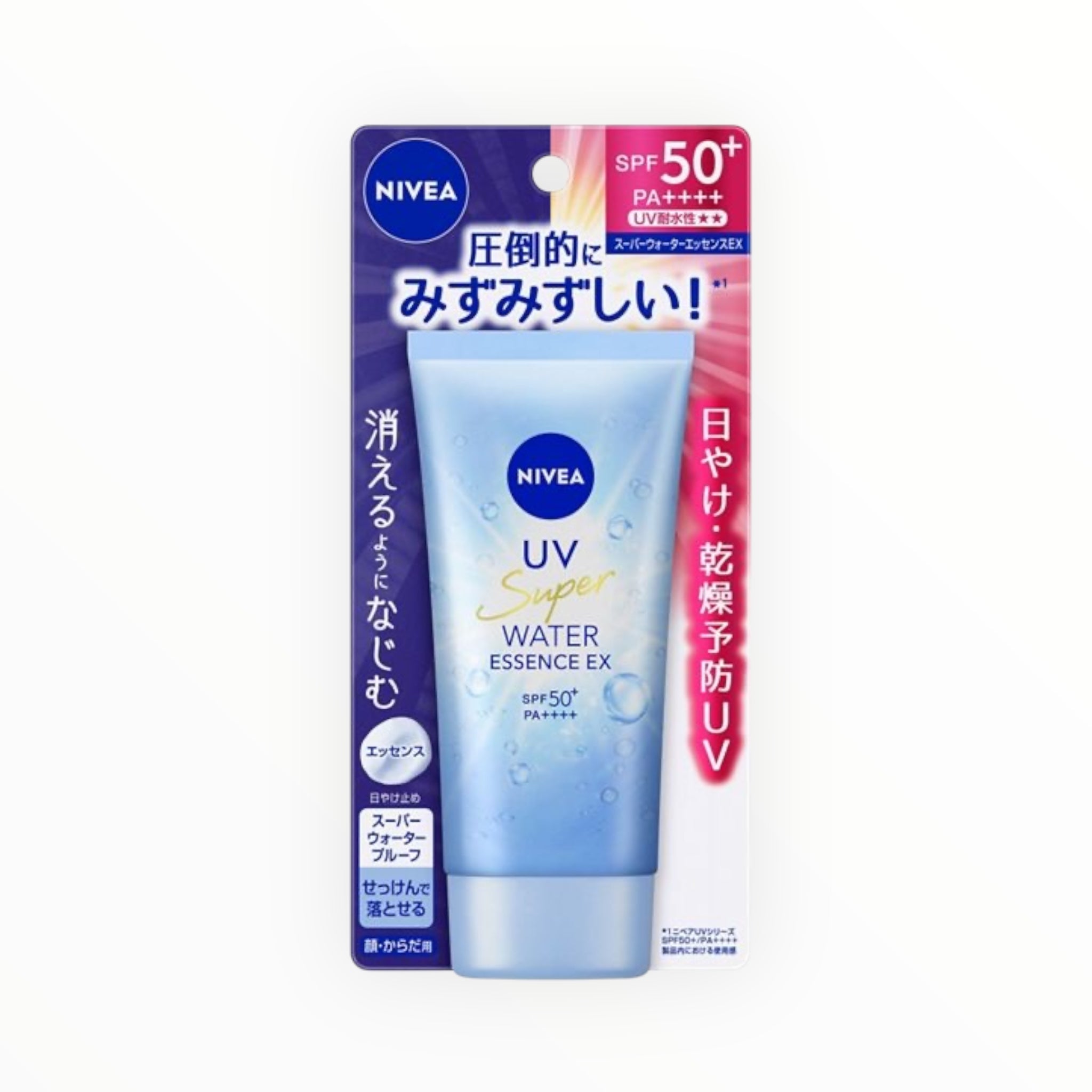 NIVEA UV Water Essence EX SPF50+ PA++++ Floral 80g (1–6 Bottles)