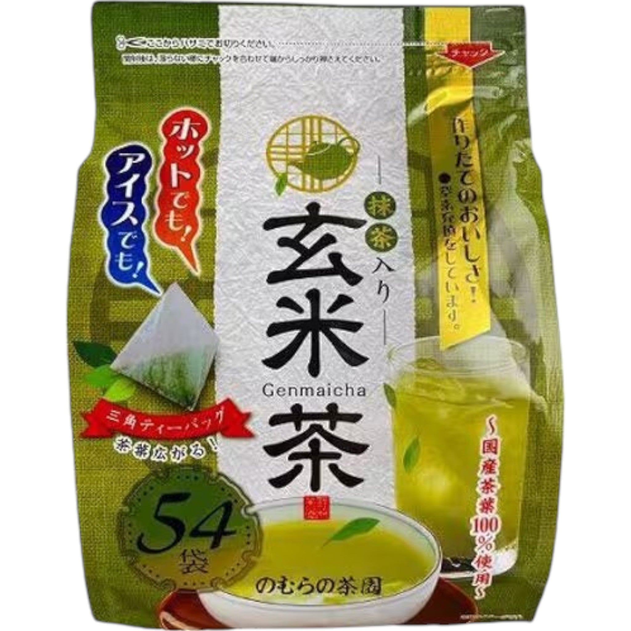 Nomurano Chaen Matcha Genmaicha Tea Bags 3g ร 54 Bags