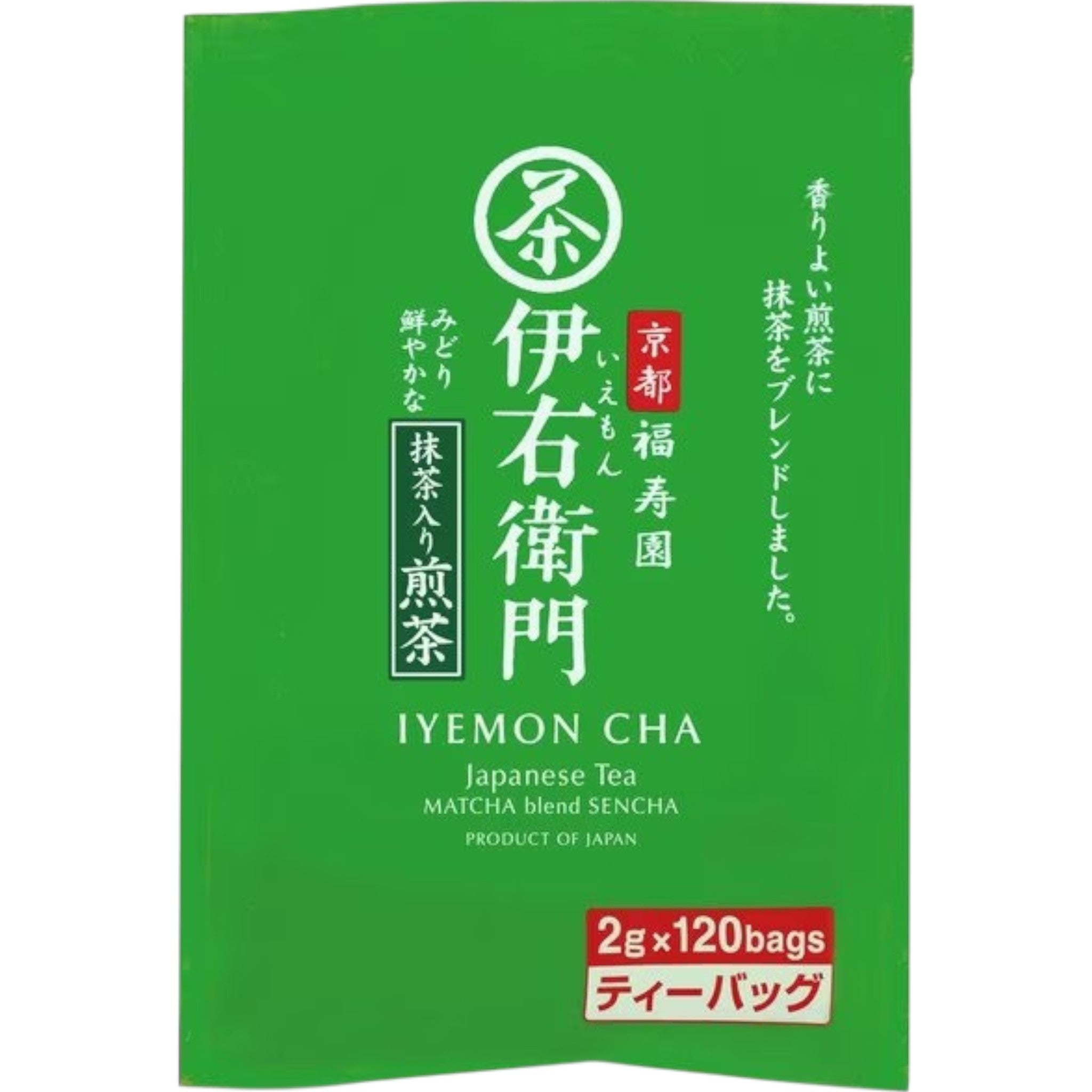 Iyemon Sencha with Matcha Tea Bags 2gร120 Bags