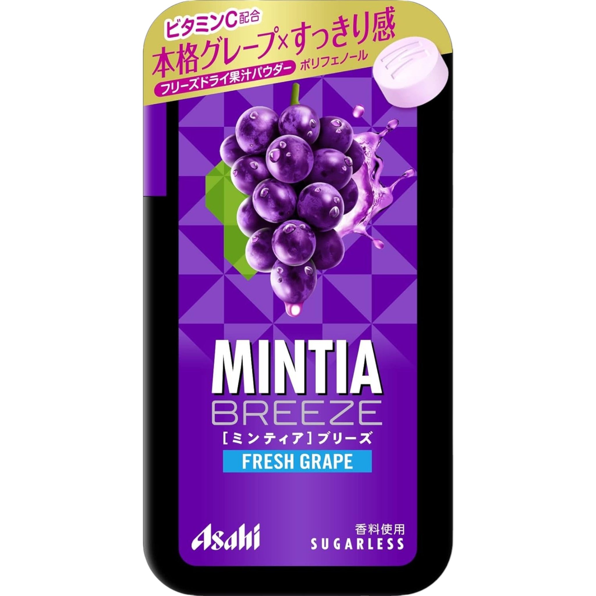 Asahi MINTIA Breeze Fresh Grape 30 Tablets × 5 Packs