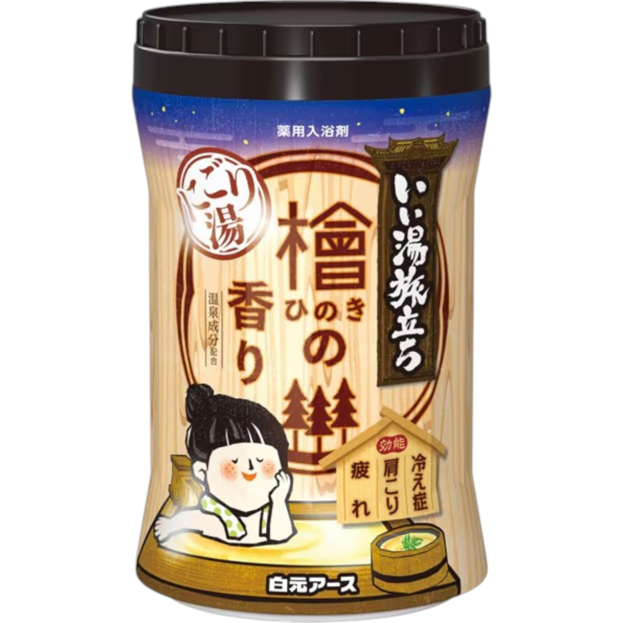 Iiyu Tabidachi Milky Bath Powder Hinoki 600g