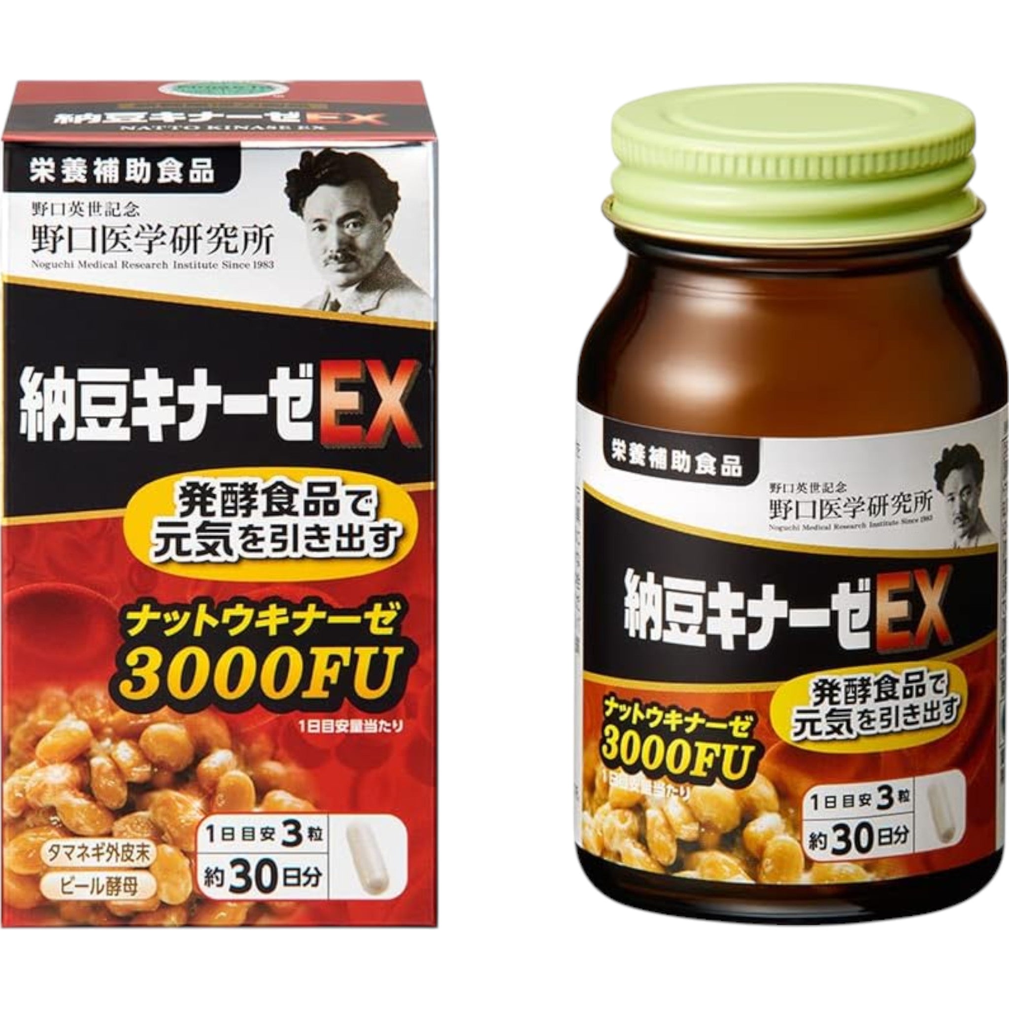 Noguchi Natto Kinase EX 3000FU 90 Capsules (30-Day Supply)