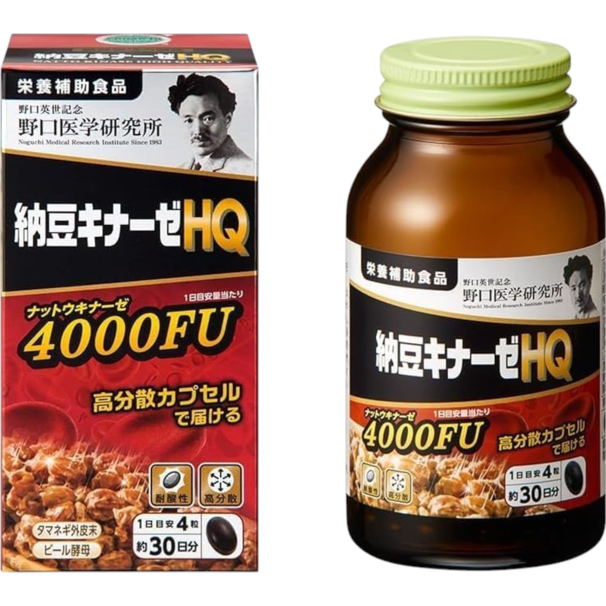 Noguchi Natto Kinase Premium 4000FU 120 Capsules (30-Day Supply)
