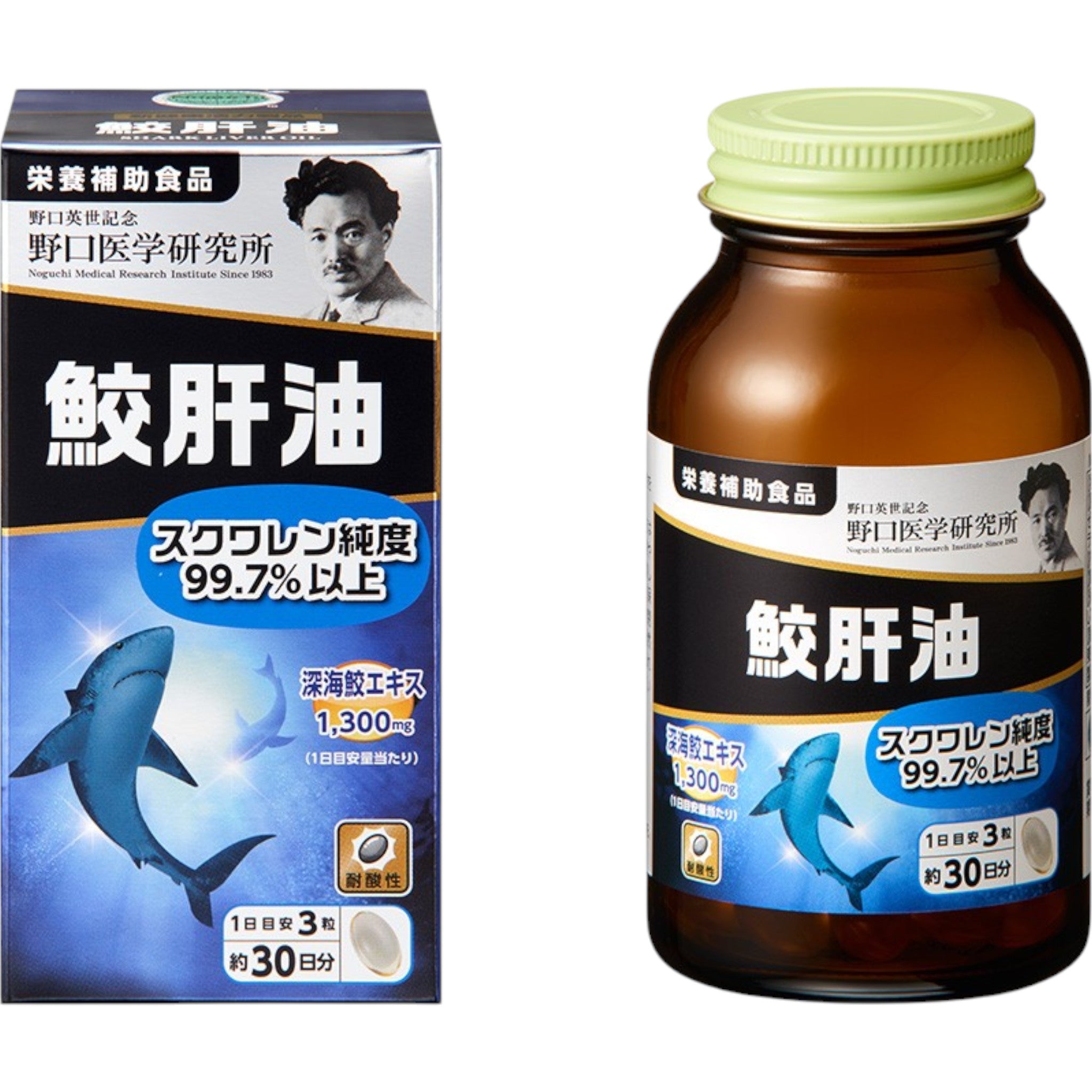 Noguchi Shark Liver Oil Supplement 90 Capsules (30 Days Supply)