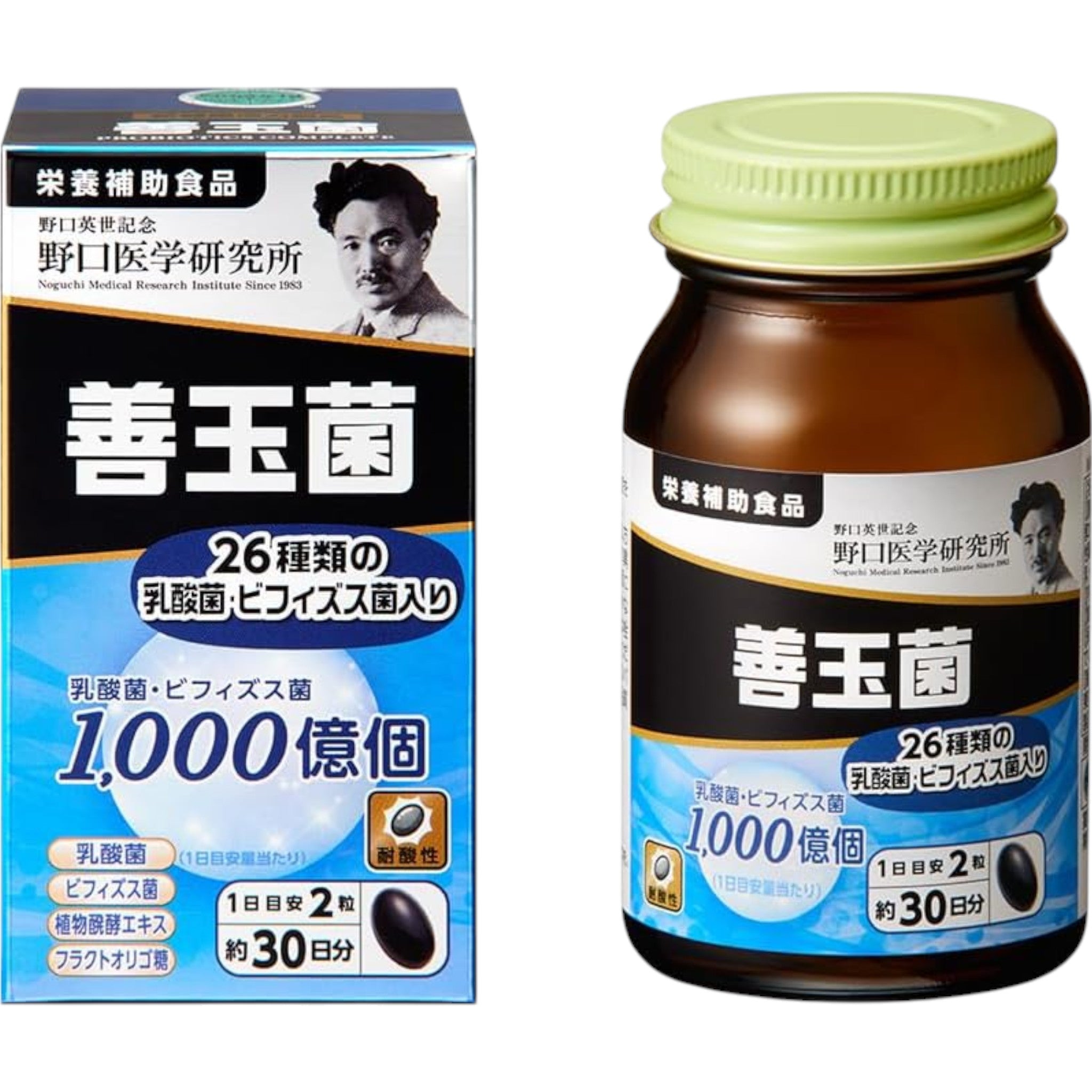Noguchi Bifidobacteria & Lactobacillus 60 Capsules (30-Day Supply)