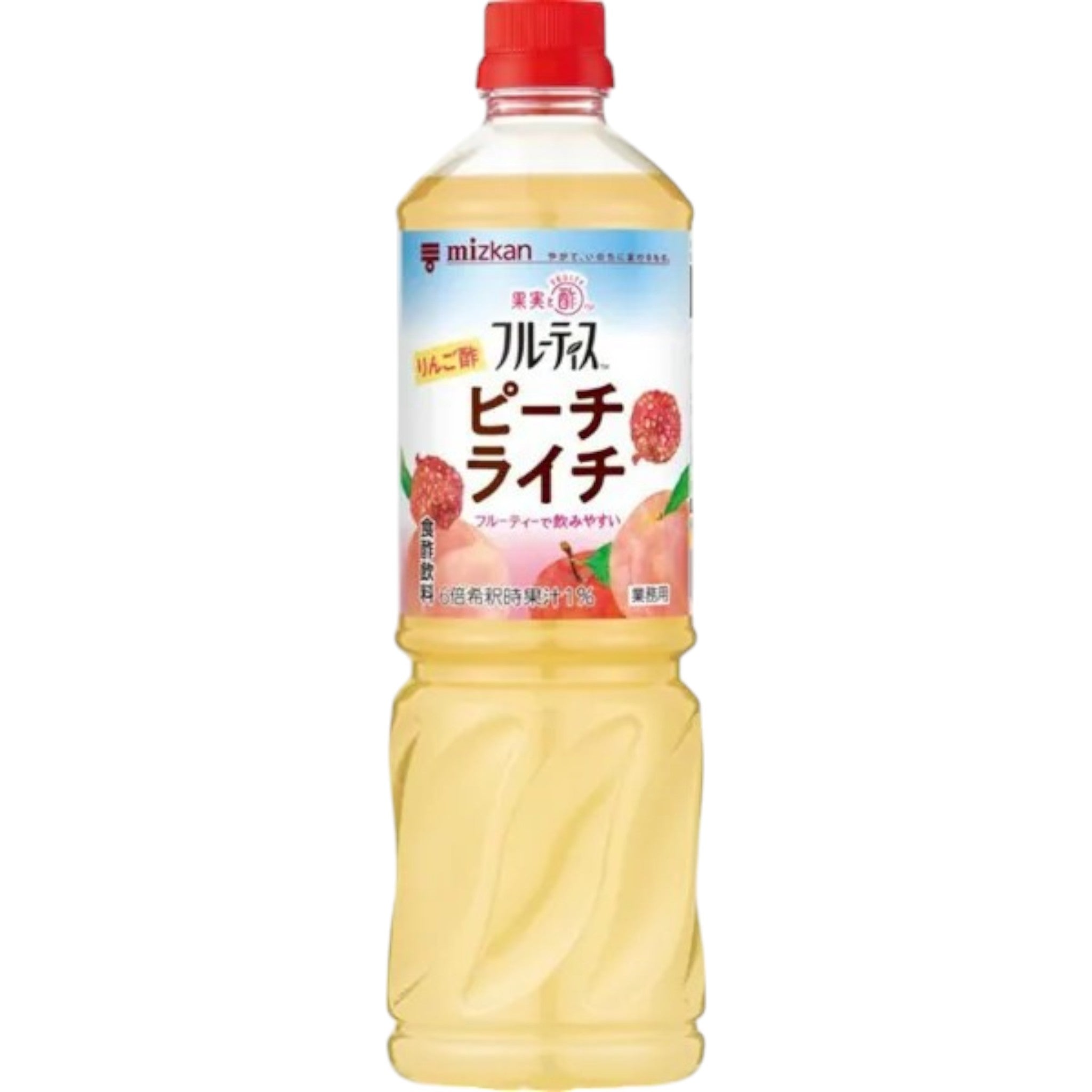 Mizkan Fruity Apple Vinegar Peach & Lychee (6x Concentrated) 1000ml