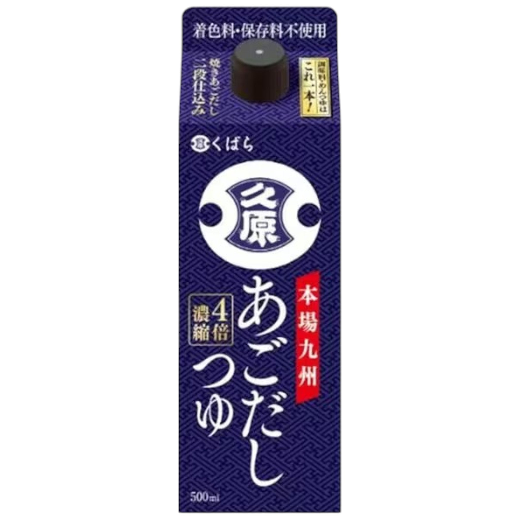 Kuhara Soy Sauce Ago Dashi Tsuyu 500mL (4x Concentrated)