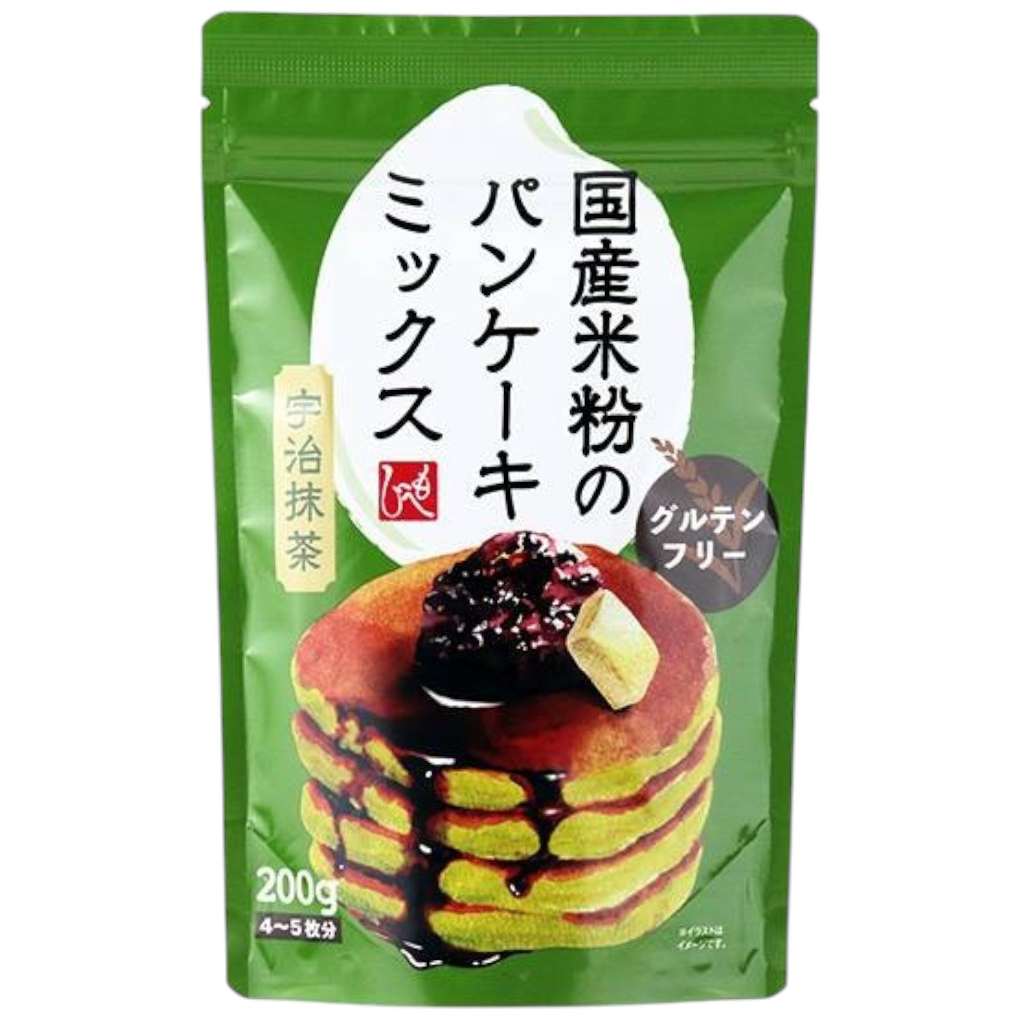 Moheji Japanese Rice Flour Pancake Mix Uji Matcha 200g