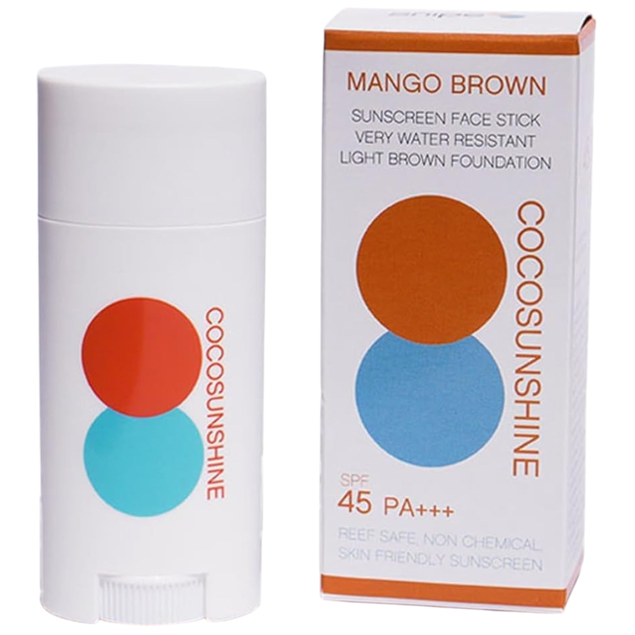 Cocosunshine Sunscreen Stick SPF 45 PA+++ Mango Brown