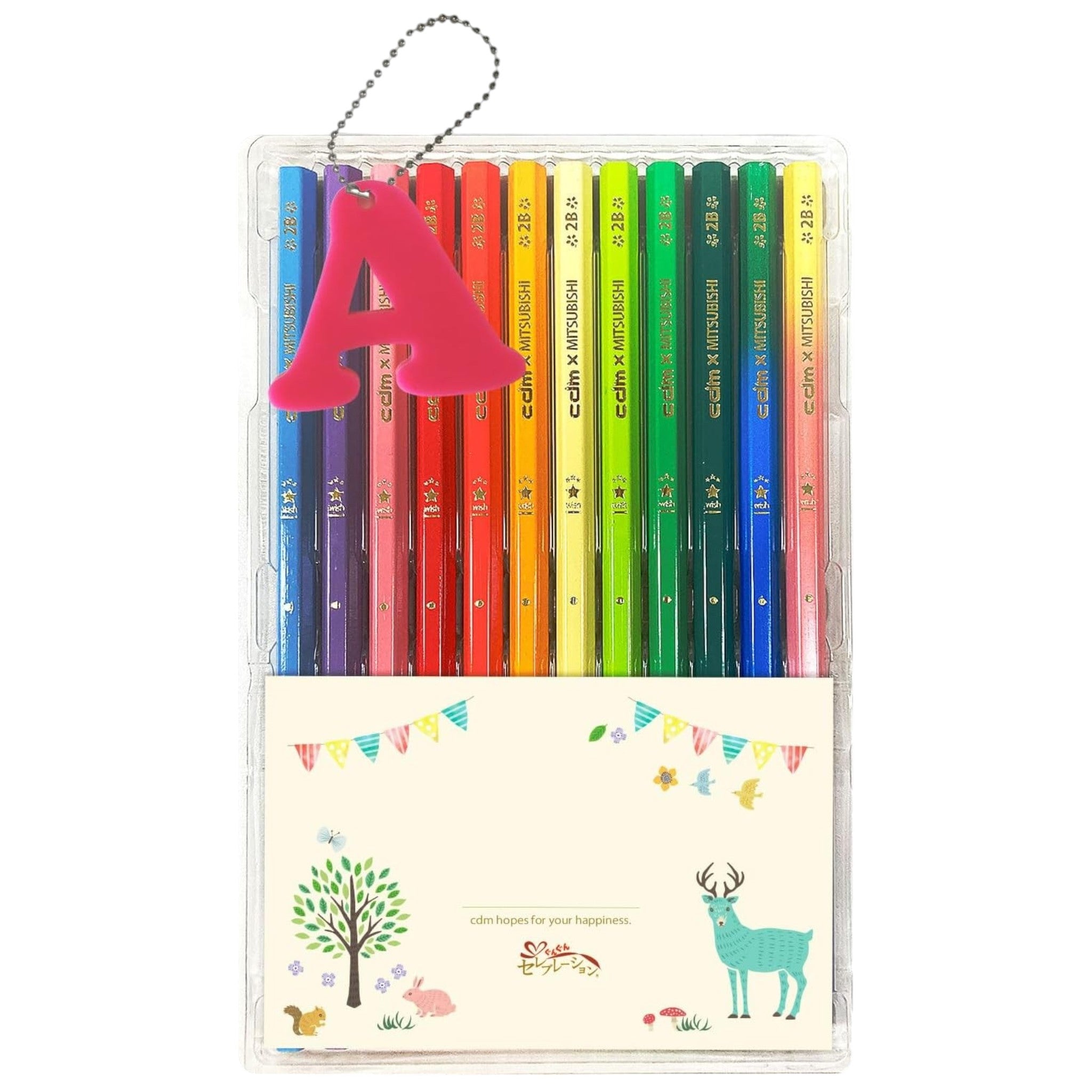 Mitsubishi Pencil 2B 12-Pack – Alphabet Acrylic All-Star Series