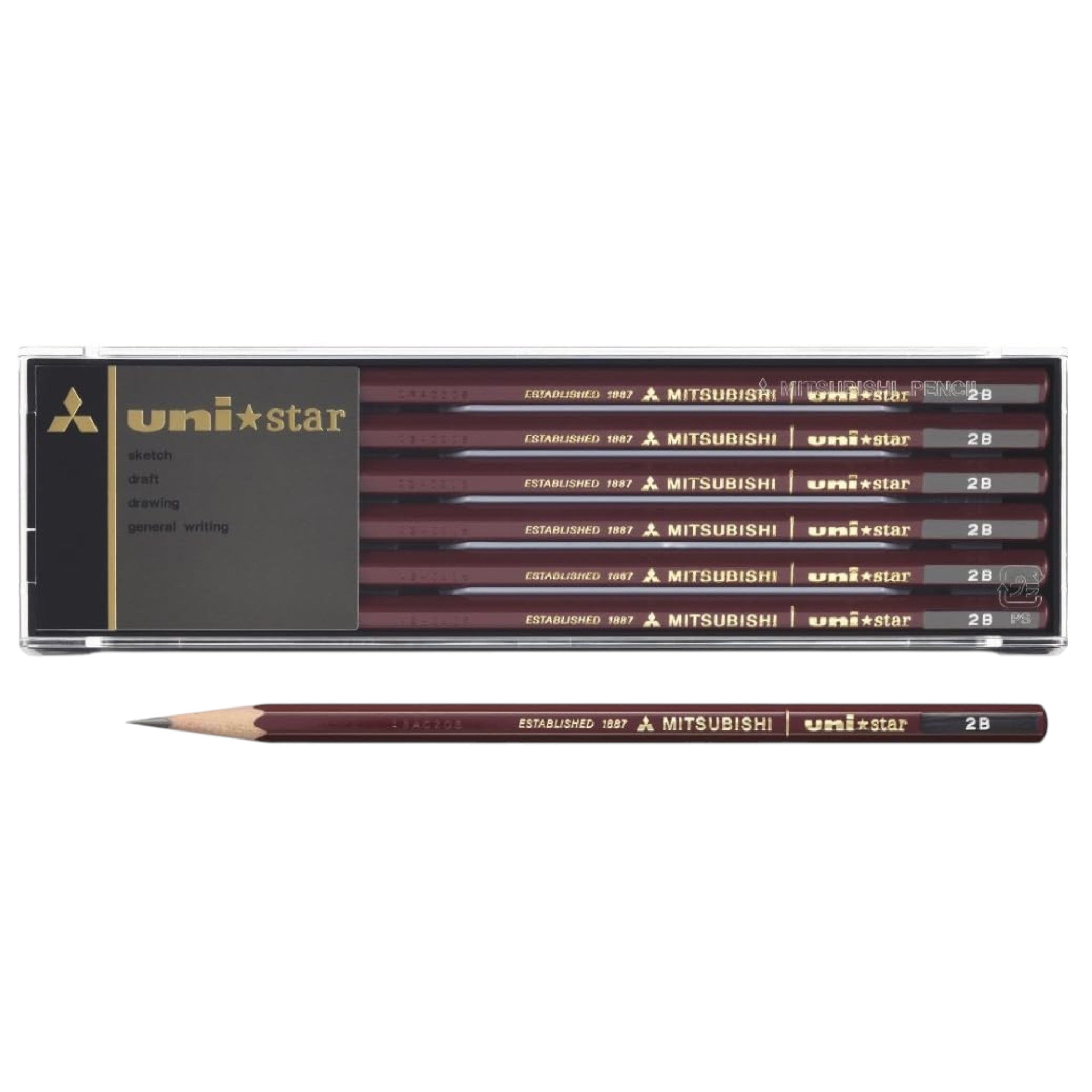 Mitsubishi Uni Star Pencil 2B 12-Pack