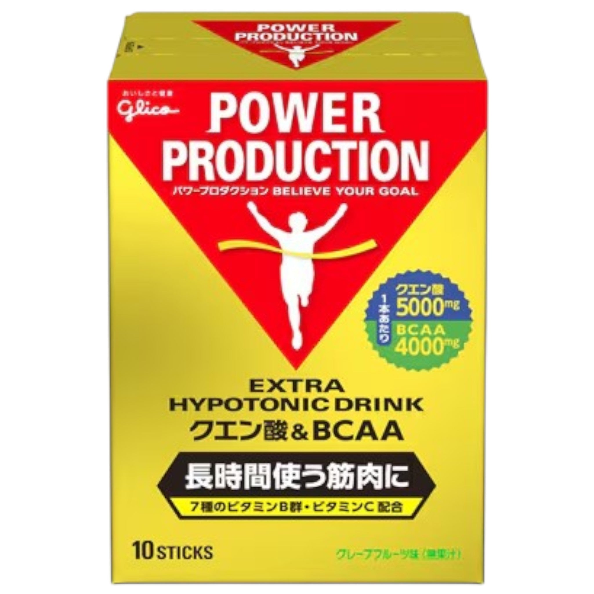 Glico Extra Hypotonic Drink Powder with Citric Acid & BCAA (12.4g × 10 Packs)