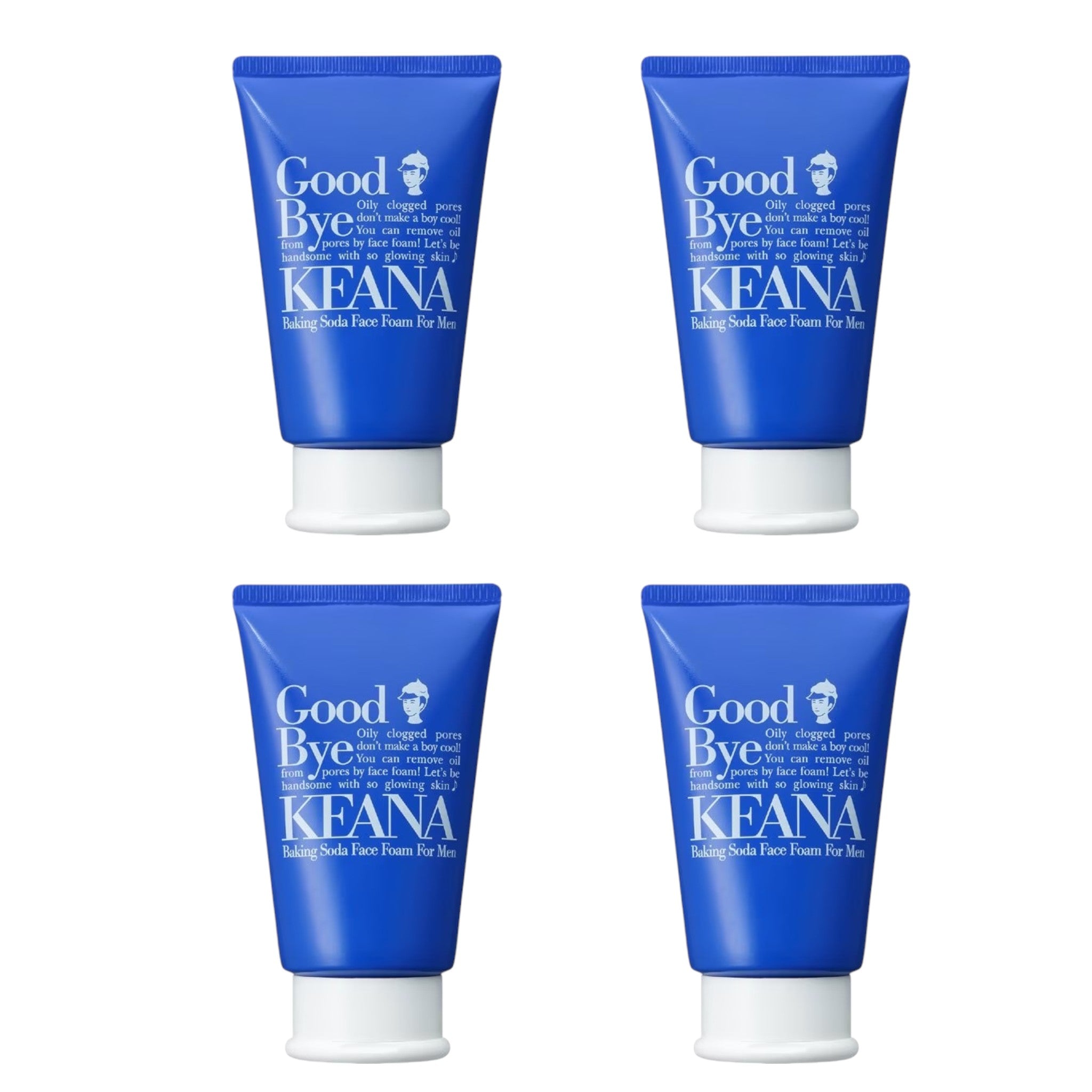 Keana Nadeshiko Baking Soda Foam Face Wash for Men (100g ร 4 Packs)