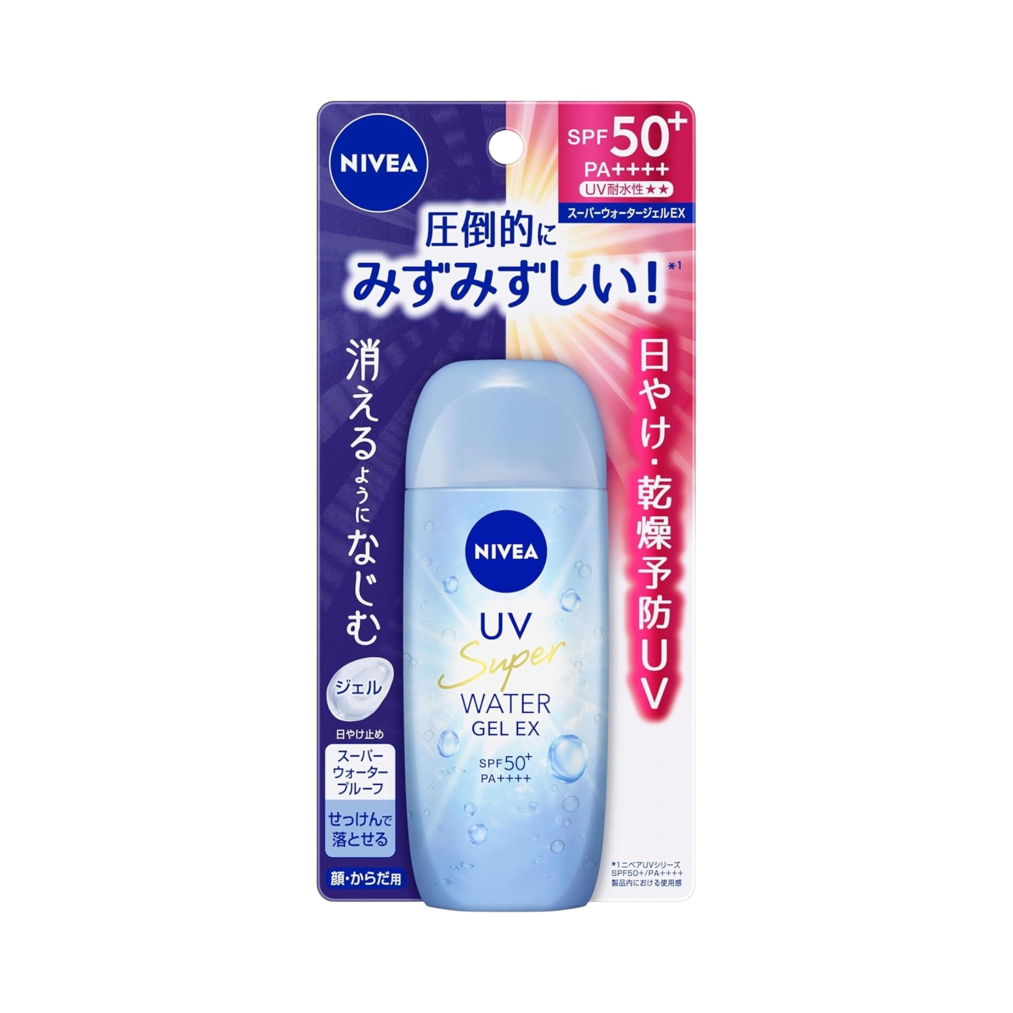Nivea UV Water Gel EX SPF50+ PA++++ 80g (1 Pack)