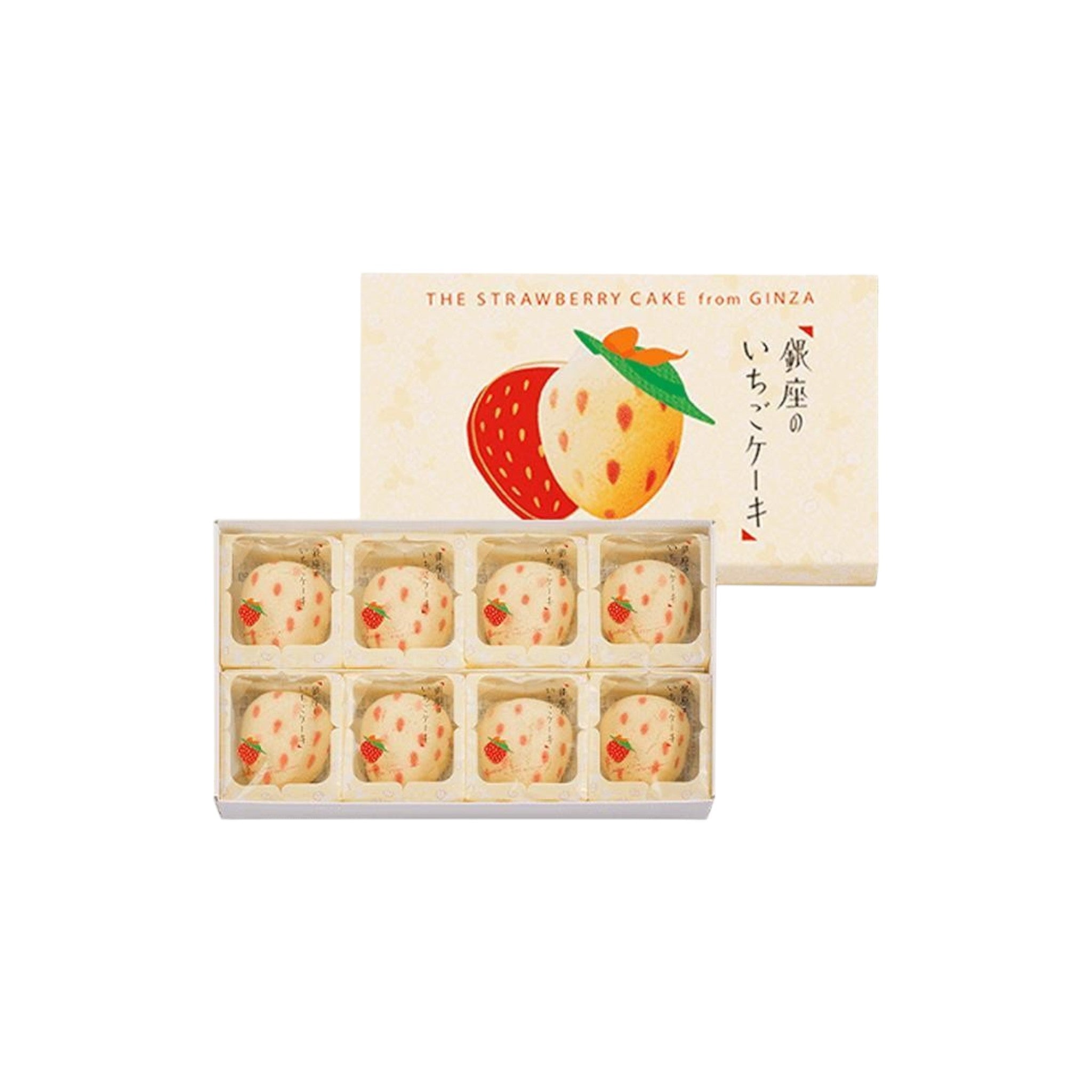 Tokyo Banana Ginza Strawberry Cake 8 Pieces (1 Pack)