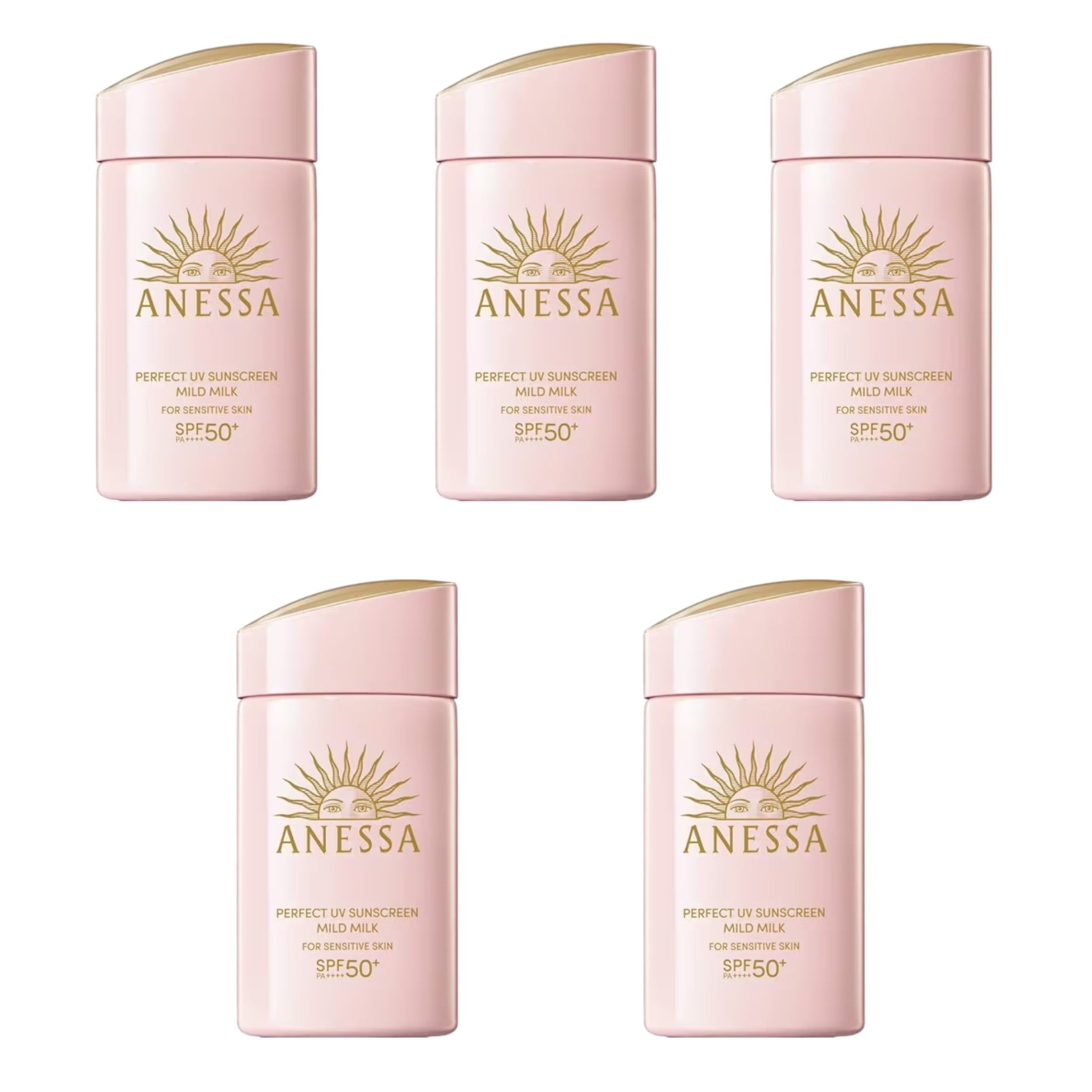 ANESSA Perfect UV Mild Milk NA 60ml SPF50+ PA++++ (5 Packs)