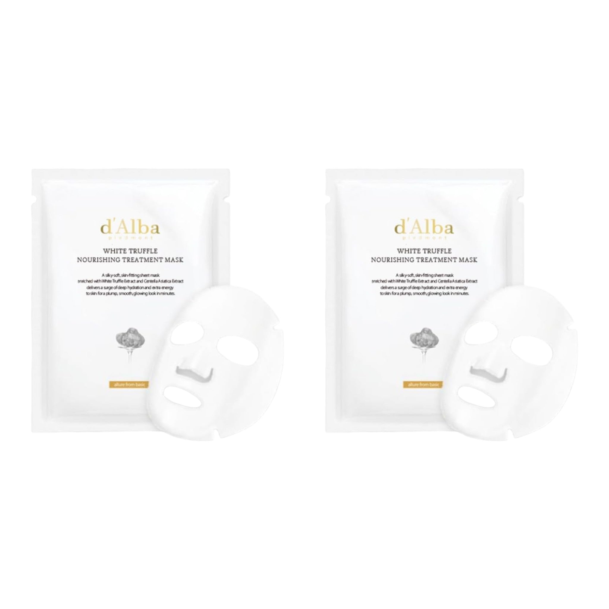 d'Alba White Truffle Nourishing Treatment Mask 5 Sheets (2 Packs)