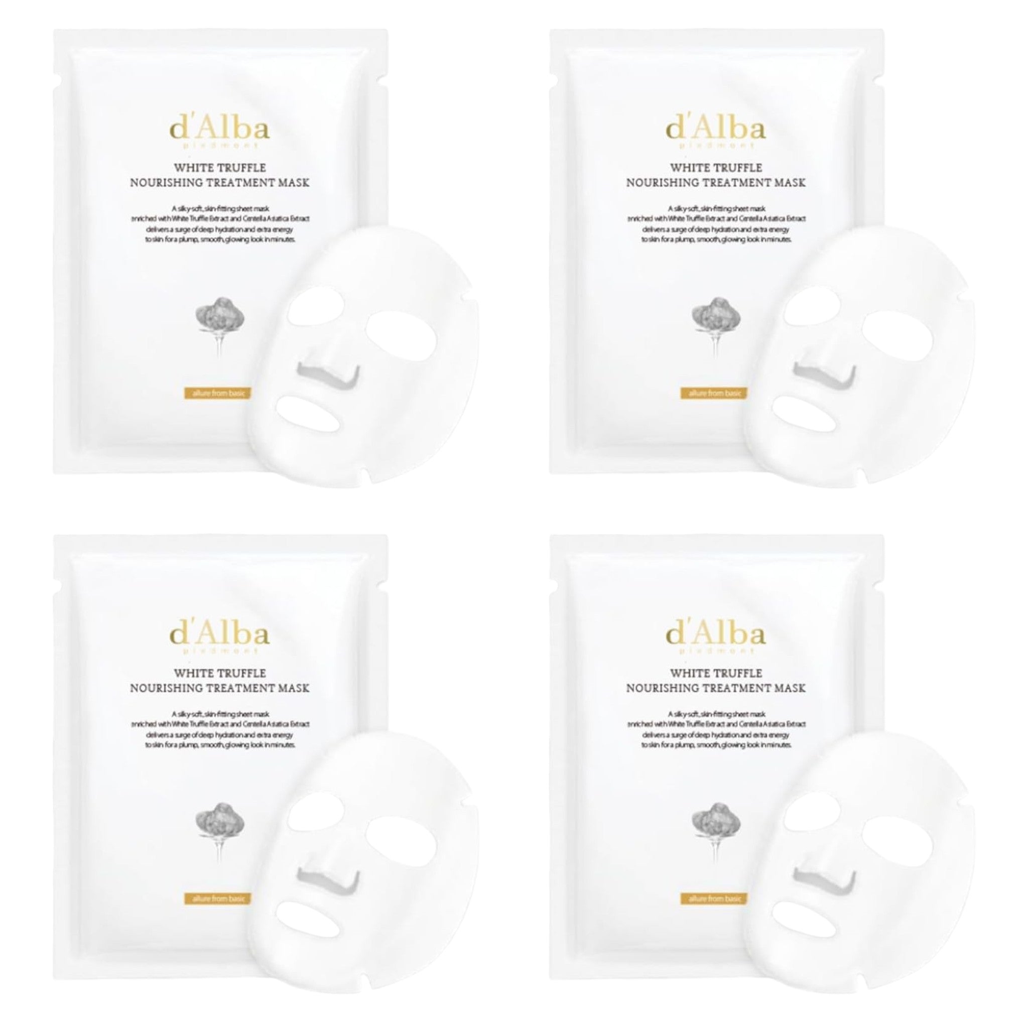 d'Alba White Truffle Nourishing Treatment Mask 5 Sheets (4 Packs)