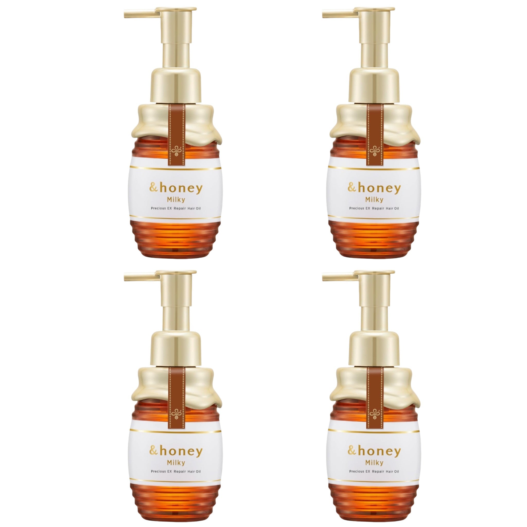 &honey Milky Precious EX Repair Hair Oil Creamy 3.5 fl oz (105mL) × 4