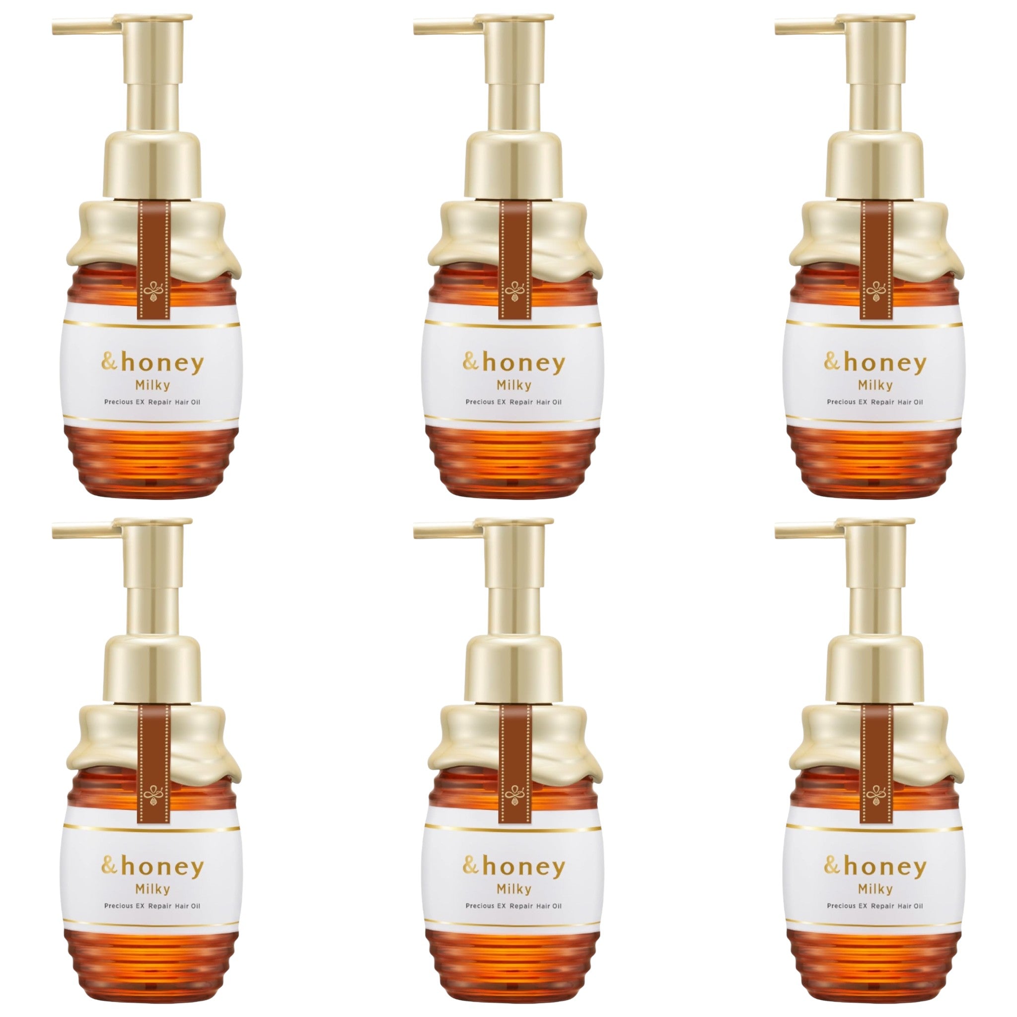 &honey Milky Precious EX Repair Hair Oil Creamy 3.5 fl oz (105mL) × 6