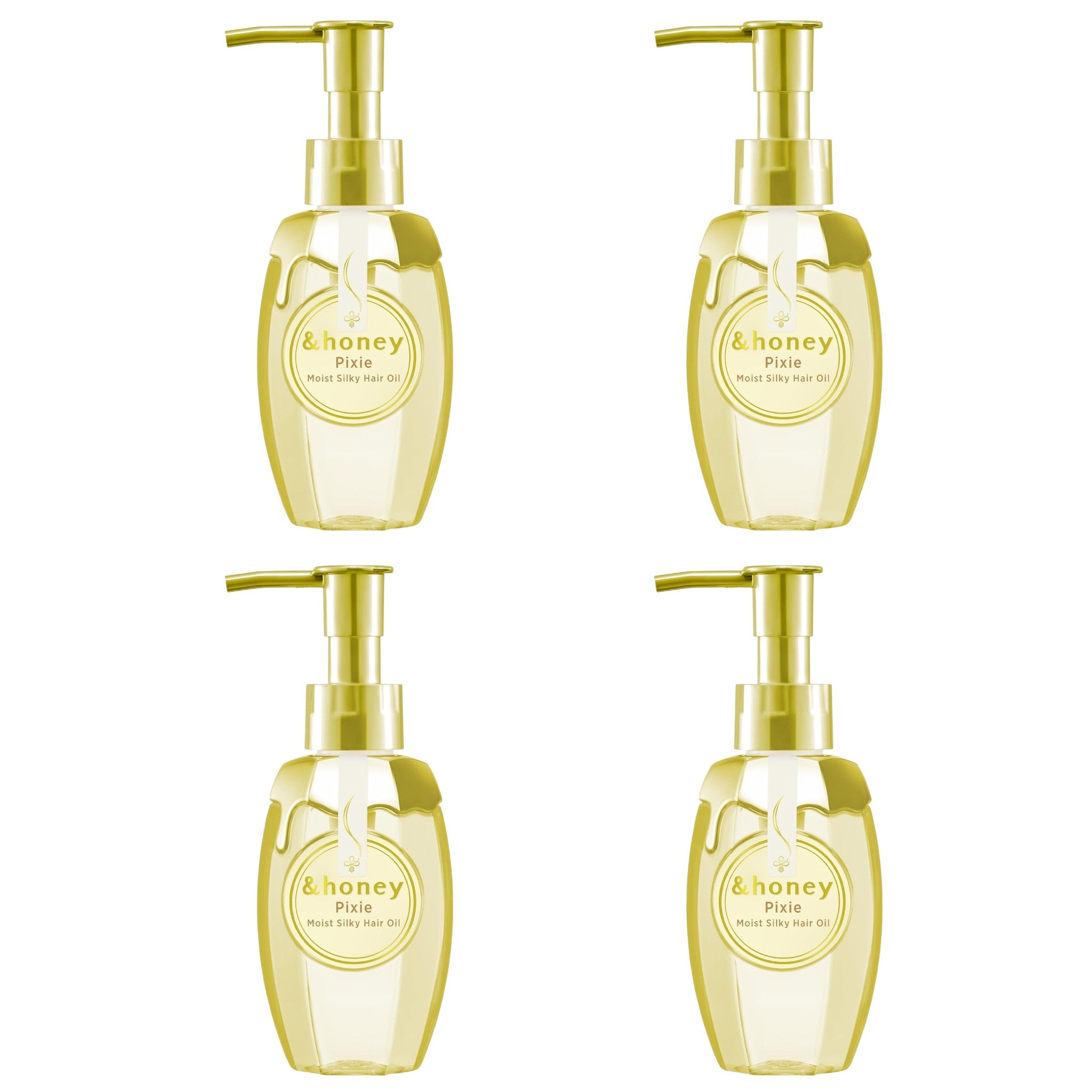 &honey Pixie Moist Silky Hair Oil 3.4 fl oz (100mL) × 4