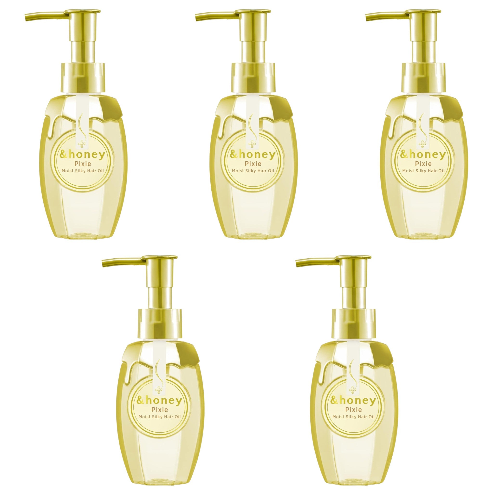 &honey Pixie Moist Silky Hair Oil 3.4 fl oz (100mL) × 5