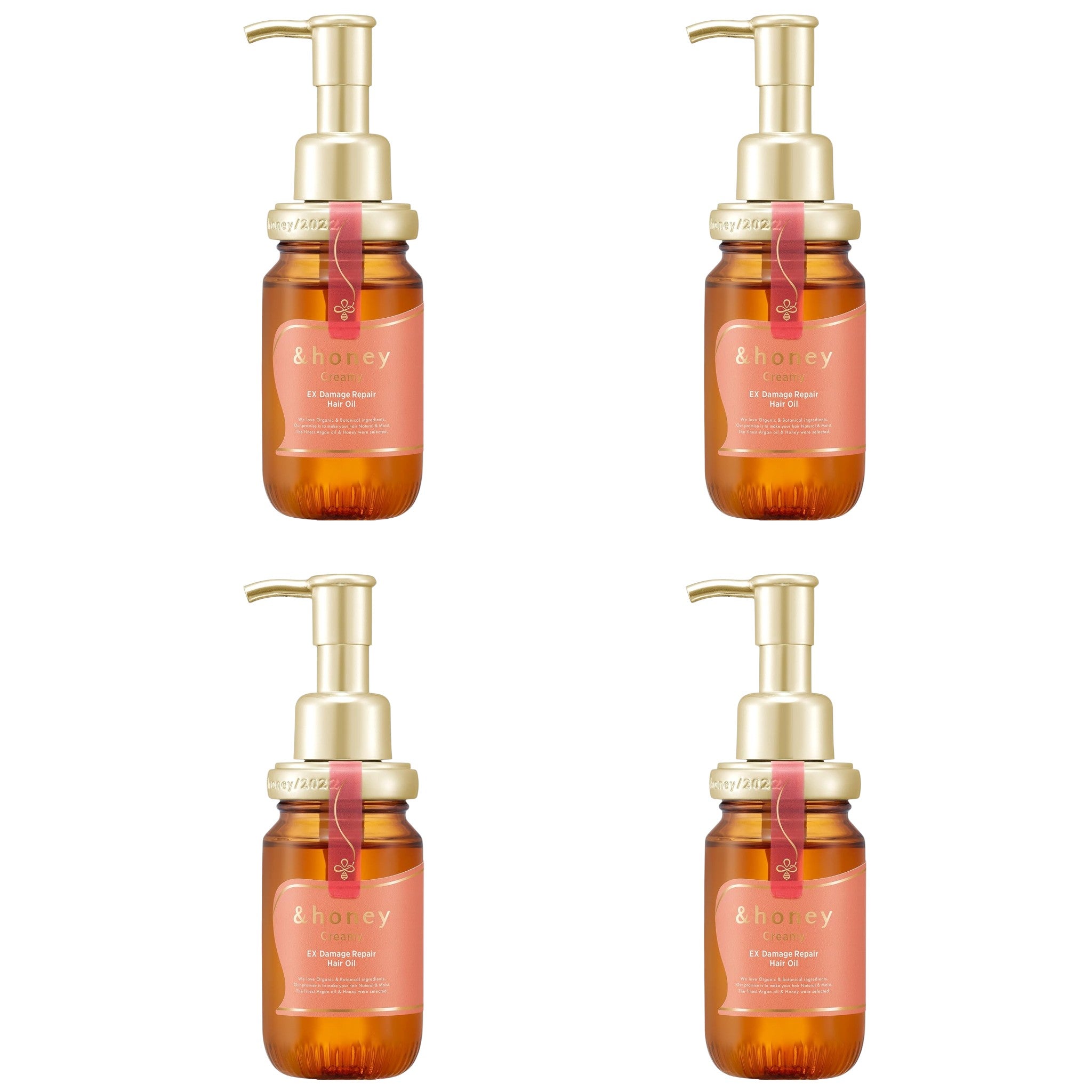 &honey Creamy EX Damage Repair Hair Oil 3.4 fl oz (100mL) × 4