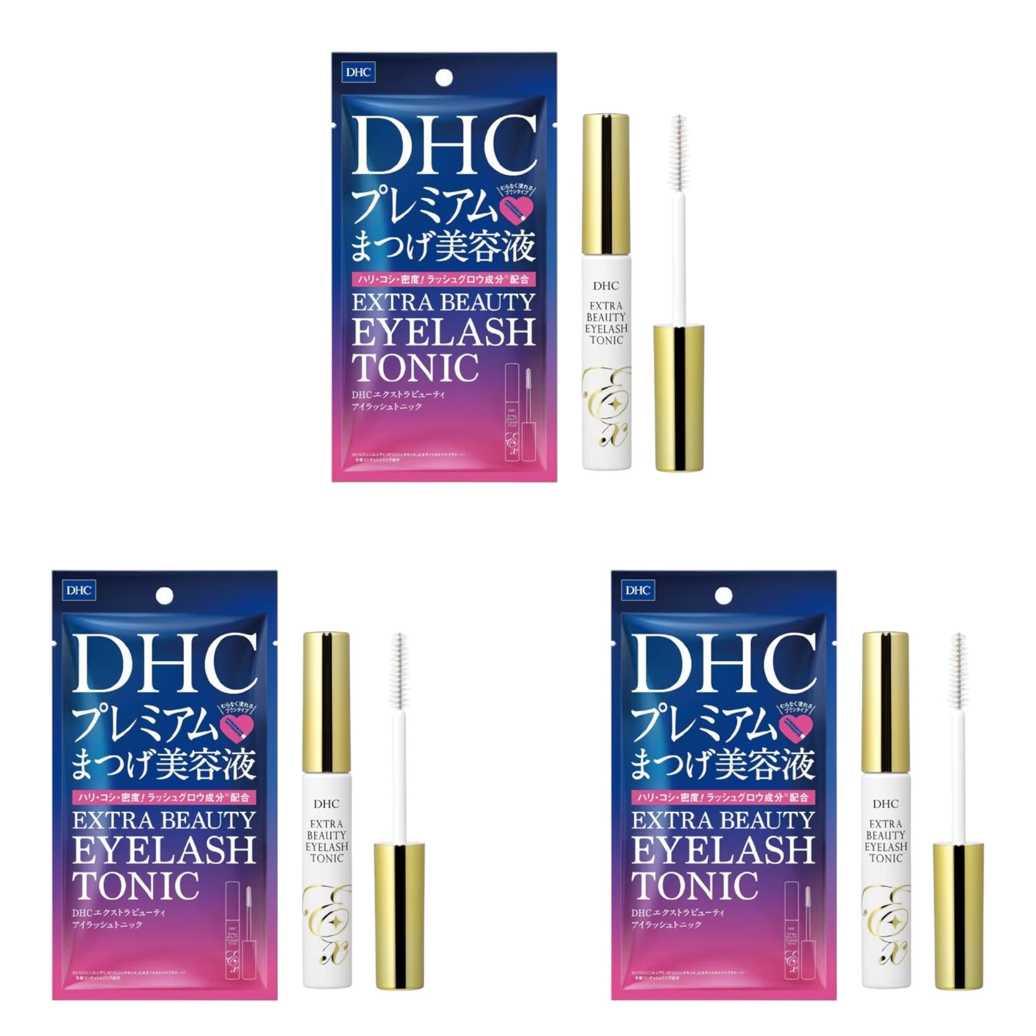 DHC Extra Beauty Eyelash Tonic 0.21 fl oz (6.5mL) × 3