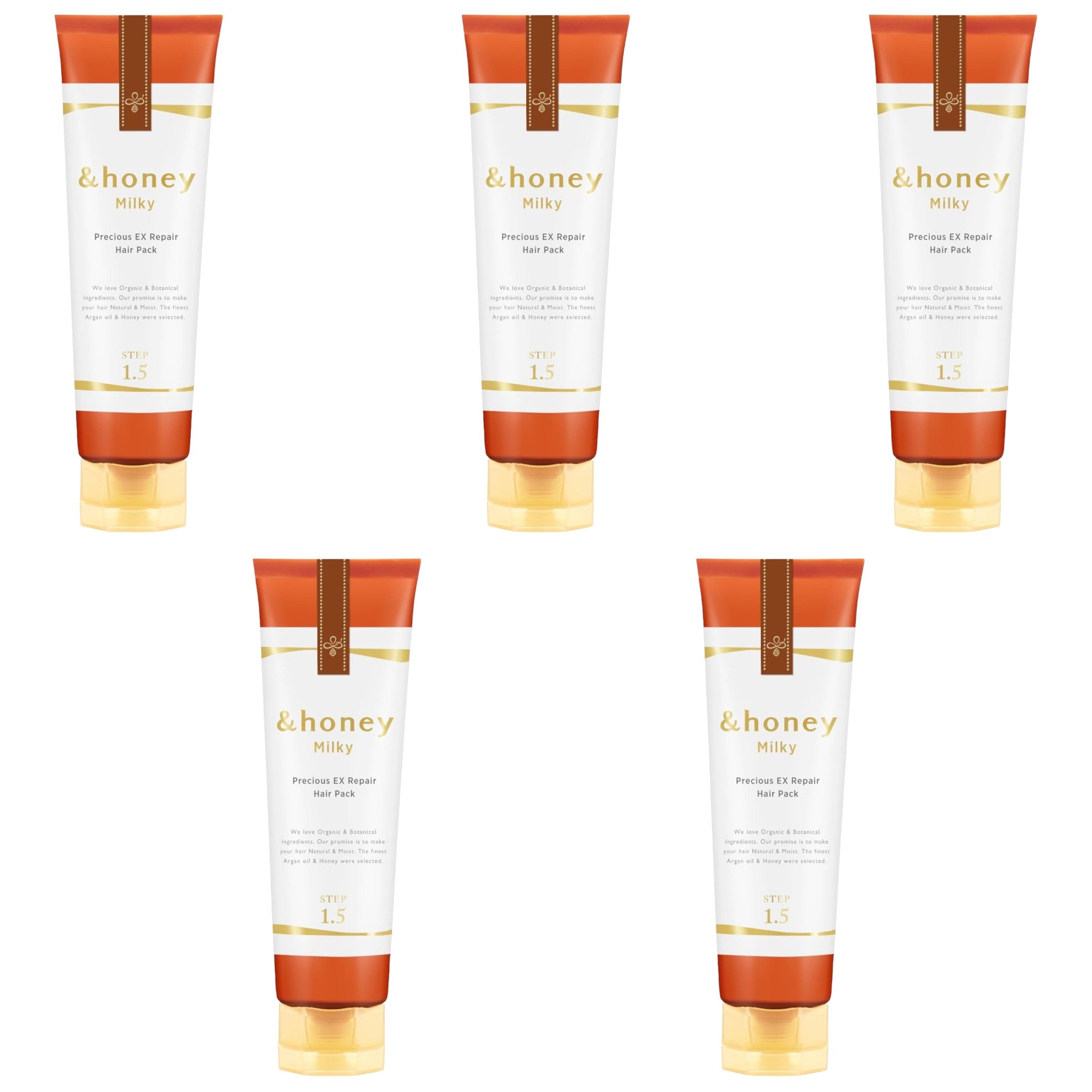 &honey Milky Precious EX Repair Hair Pack Creamy 4.6 oz (130g) × 5