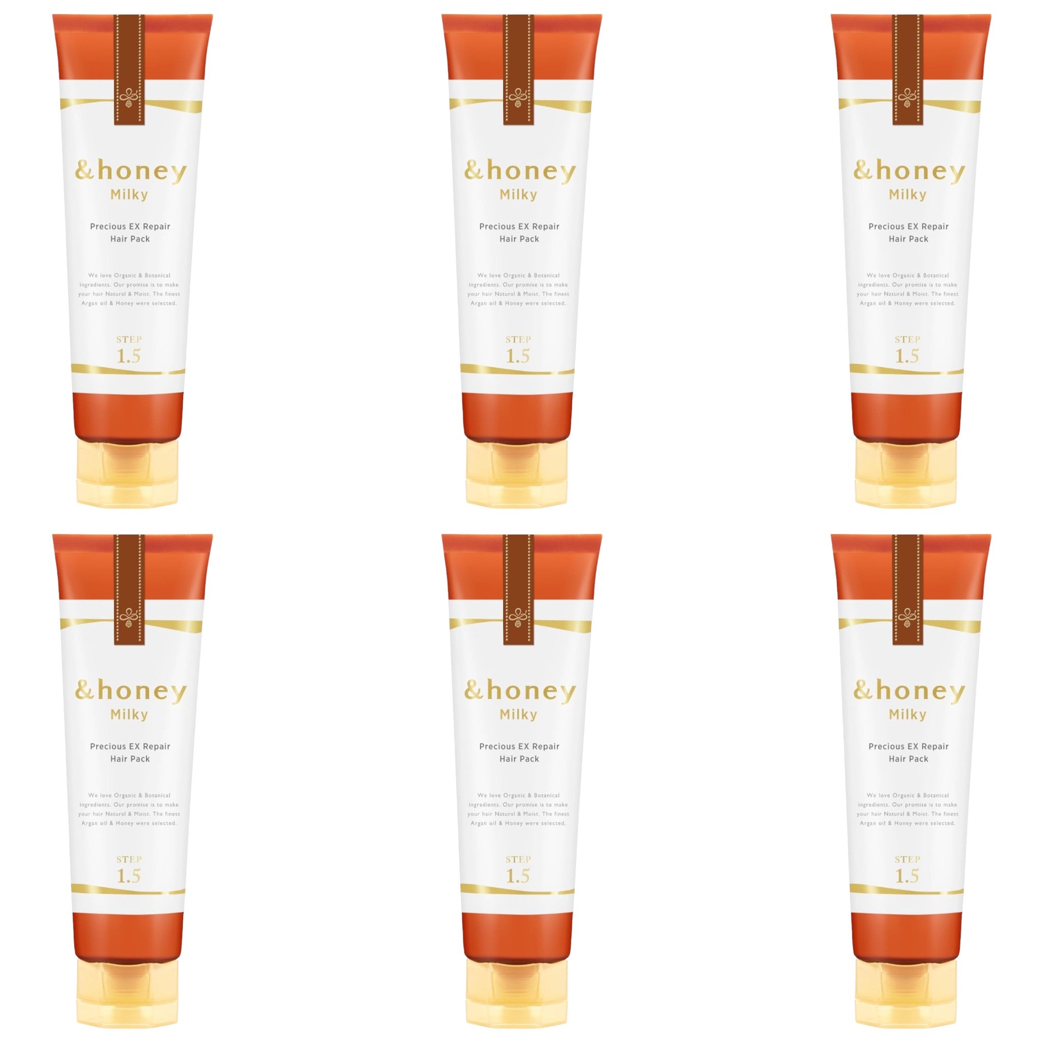 &honey Milky Precious EX Repair Hair Pack Creamy 4.6 oz (130g) × 6