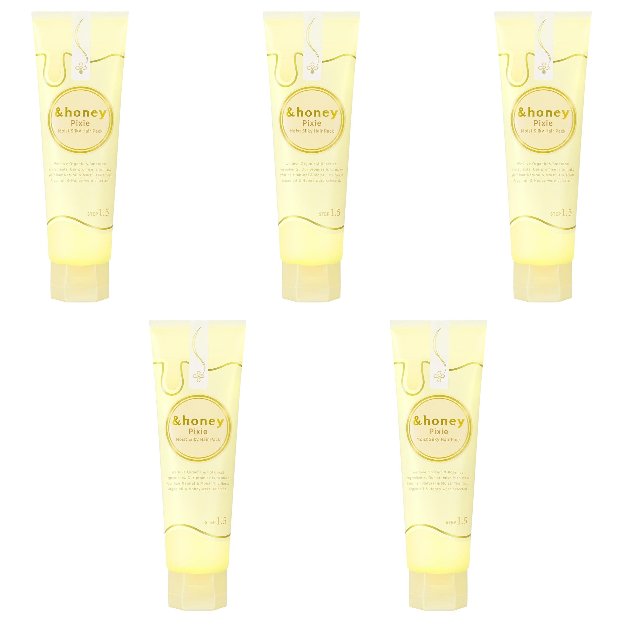 &honey Pixie Moist Silky Hair Pack 1.5 4.6 oz (130g) × 5