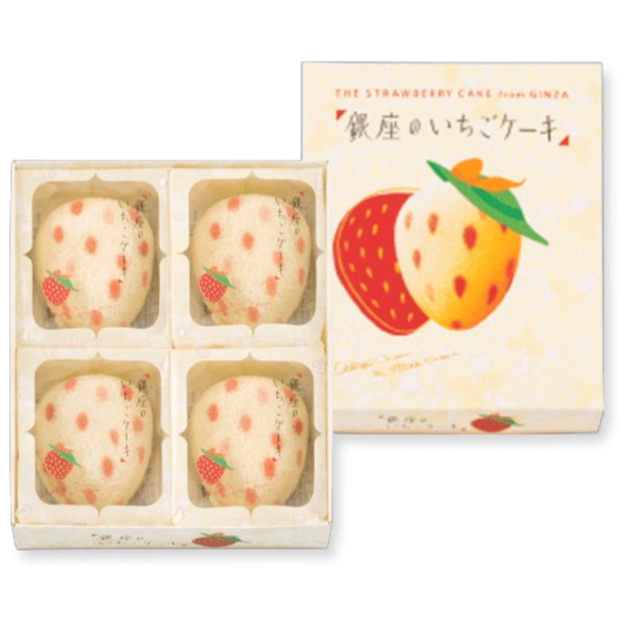 Tokyo Banana Ginza Strawberry Cake 4 Pieces (1โ3 Boxes)