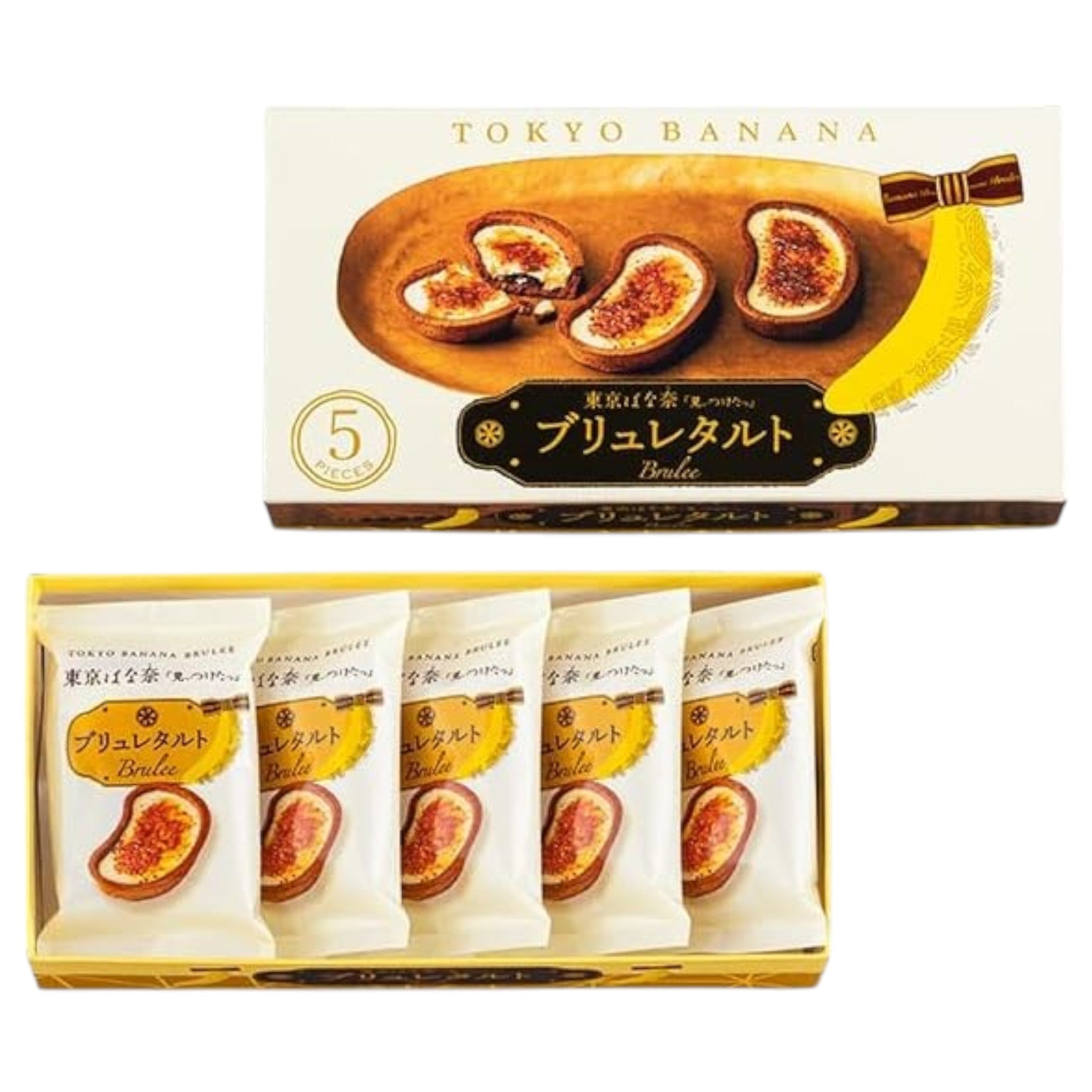 Tokyo Banana Caramel Custard Tart 5 Pieces (1โ3 Boxes)