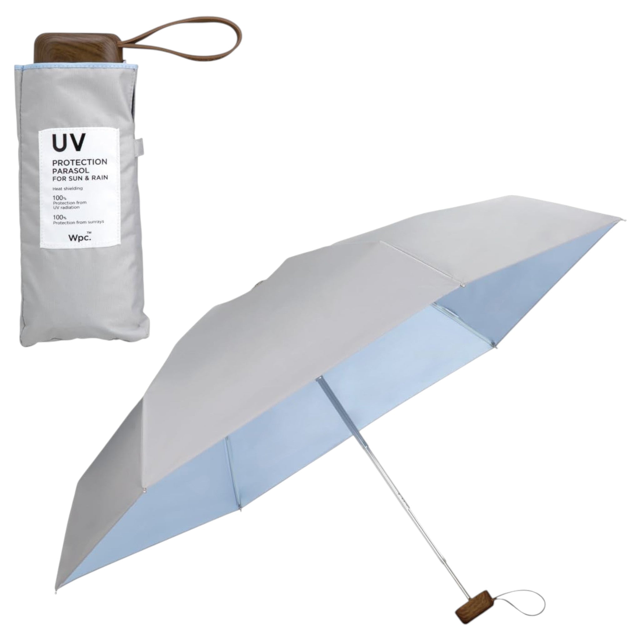 Wpc. UV Blocking Folding Umbrella Gray 50cm